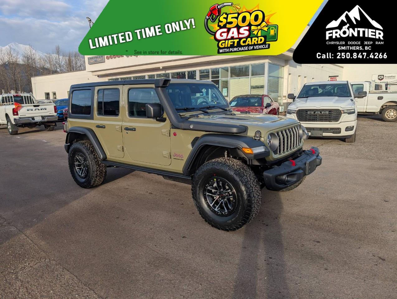<p>Get ready for the adventures of tomorrow with the <strong>2026 Jeep Wrangler 4-Door Rubicon</strong>, now available in a striking SUV design. With its hardy <strong>4x4 drivetrain</strong>, you'll experience exceptional handling both on and off the road. Every journey is an event when you're behind the wheel of this ultimate explorer.</p><p>Step into the <strong>Jeep Wrangler's</strong> world and you're greeted by a bold black interior, designed to offer comfort without compromising on style. Its rugged exterior hints at its capacity to tackle tough terrains, yet remains refined enough for urban exploration. Features such as keyless entry and sleek alloy wheels add convenience and flair to your driving experience.</p><p>Equipped with Bluetooth connectivity and smart device integration, this Wrangler keeps you connected to your world while prioritizing safety with a backup camera and brake assist technology. The integration of a wi-fi hotspot ensures you never lose touch, while satellite radio and air conditioning keep the cabin comfortable and entertaining for everyone on board.</p><p>This Jeep is perfect for the adventurous at heart who refuse to compromise on style and technology. If you're ready to elevate your journeys, don't hesitate to get in touch with us for more information. Your next adventure is waiting!</p>