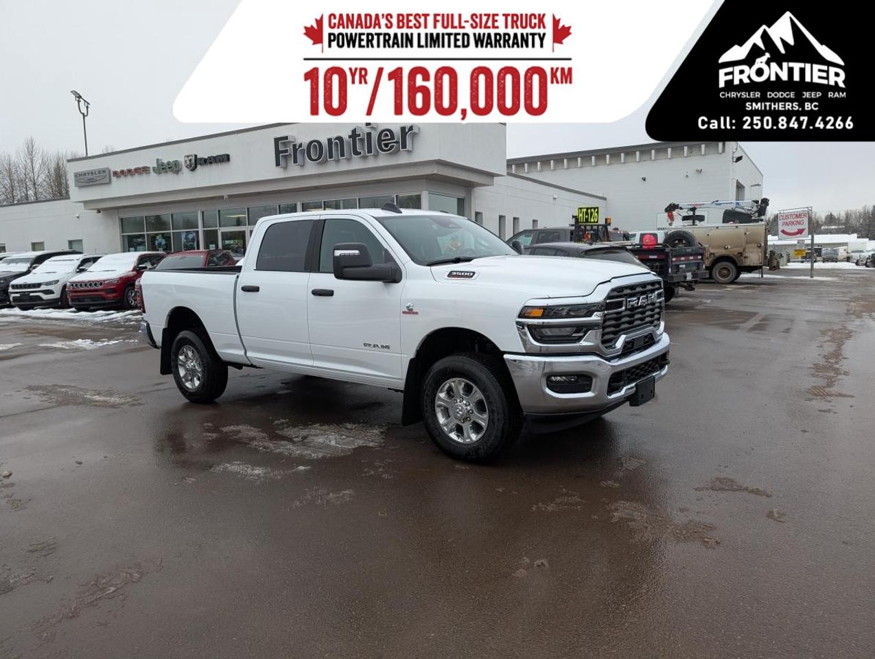 <p>Experience the powerful and reliable 2026 Ram 3500 Big Horn, a commanding presence in white with a robust 4x4 drivetrain. This Truck is designed to handle the toughest terrains with ease, powered by the acclaimed 6.7L Cummins I-6 HO Turbo Diesel engine paired seamlessly with an 8-speed TorqueFlite automatic transmission.</p><p>The exterior commands attention, underscored by alloy wheels that provide a striking contrast to its pristine color. Step inside to find a spacious black interior equipped for comfort and practicality, complemented by features such as power windows and air conditioning. The Crew Cab offers ample space, making it ideal for those who value both style and functionality.</p><p>Embrace a seamless driving experience with advanced technology like a backup camera, smart device integration, and a user-friendly Bluetooth connection. Stay in control with driver assistance features such as adaptive cruise control and brake assist, ensuring a safe journey wherever the road leads you. A wi-fi hotspot and satellite radio keep you connected and entertained, whether you're on a short drive or a long haul.</p><p>This vehicle is perfect for those who demand durability and sophistication from their Truck. It's designed for individuals who need robust performance combined with high-end features. Contact us today to learn more about this exceptional vehicle and make it your own!</p>