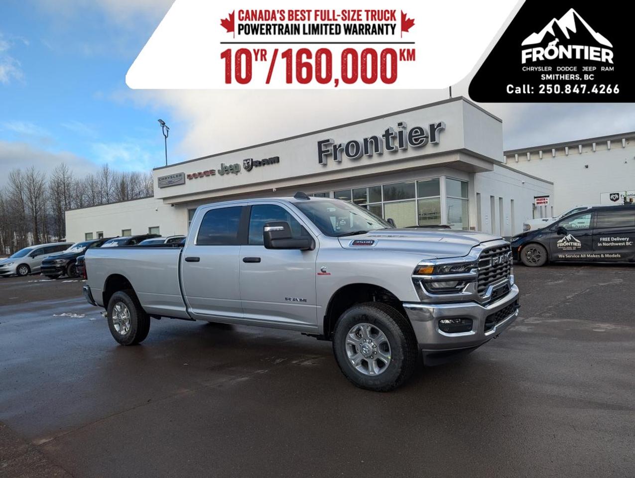 <p>Experience strength and style with the brand-new 2026 Ram 3500 Big Horn 4x4 Crew Cab in striking silver. This robust truck, equipped with a powerful 6.7L Cummins I-6 HO Turbo Diesel engine and an 8-Speed TorqueFlite Automatic transmission, is built to handle the toughest terrains with its 4x4 drivetrain.</p><p>The exterior stands out not only for its commanding presence but also for its detailed design, perfectly complemented by a spacious black interior that embraces both comfort and functionality. Inside, discover a range of options such as a backup camera, smart device integration, and a wi-fi hotspot, providing both convenience and connectivity at your fingertips.</p><p>Equipped with advanced technology, the Ram 3500 comes with adaptive cruise control and parking sensors to enhance your driving experience, while features like brake assist and keyless entry ensure you enjoy a seamless journey without compromising safety or ease.</p><p>Ideal for adventure seekers and workhorse enthusiasts alike, the 2026 Ram 3500 is more than just a truck; its a statement of strength and sophistication. Contact our dealership today to learn more and take the next step toward making this exceptional vehicle yours.</p>