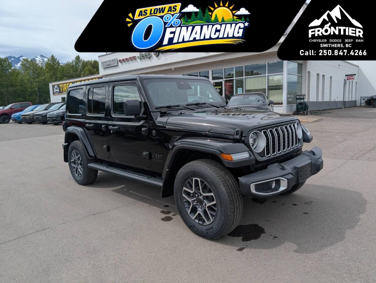 <p>The 2026 Jeep Wrangler Sahara 4 Door 4x4, in a sophisticated Black exterior, delivers unparalleled performance with its renowned 4x4 drivetrain and refined handling capabilitiesembracing every road confidently. </p><p>This new SUV not only captures attention with its bold exterior design but also offers a comfortable Black interior brimming with premium features such as heated front seats and a heated steering wheel for optimal comfort. The Sahara trim emphasizes robust style and utility, complemented by sleek alloy wheels that enhance its adventurous appeal.</p><p>Inside, you'll find a high-tech environment equipped with state-of-the-art features. The vehicle is enhanced by smart device integration, a user-friendly interface, and a vibrant display screen that connects you to essential vehicle resources. Safety is a top priority, utilizing modern technologies like a backup camera and adaptive cruise control, ensuring a secure and controlled driving experience. Complimentary technology like Bluetooth connectivity and a Wi-Fi hotspot keep you connected from anywhere.</p><p>The Jeep Wrangler Sahara is perfect for adventure seekers and families alike, combining luxury and utility seamlessly. Whether conquering rugged terrains or navigating urban landscapes, this Wrangler ensures your journey is met with confidence and style. For those looking to enhance their driving experience, contact our dealership today to learn more about how the Jeep Wrangler 2026 can fit into your lifestyle.</p>