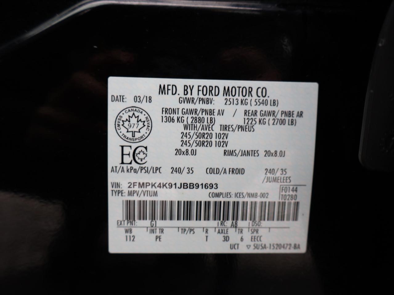 2018 Ford Edge TITANIUM AWD CERTIFIED *ACCIDENT FREE* CAMERA NAV BLUETOOTH LEATHER HEATED  SEATS CRUISE ALLOYS Photo