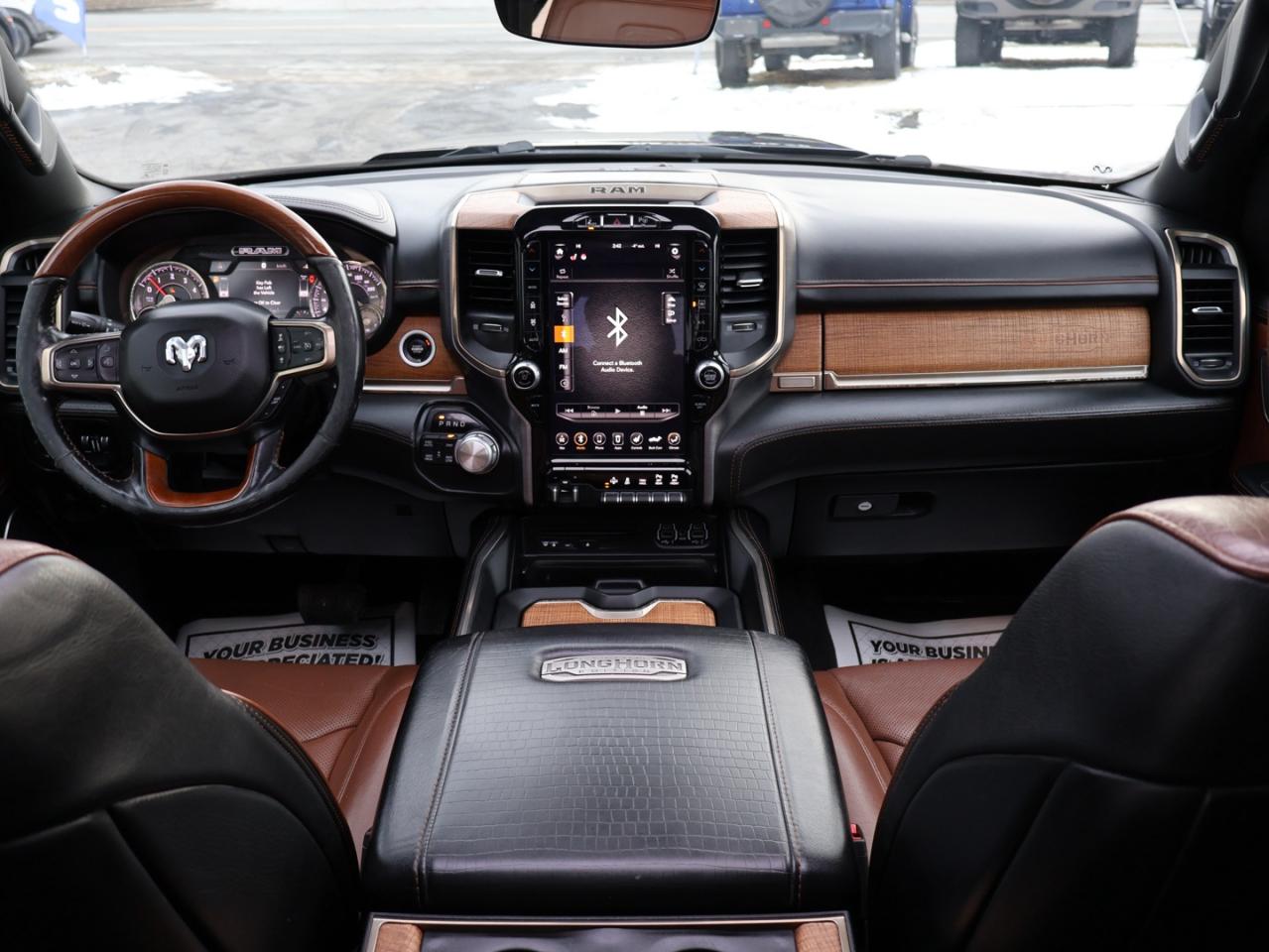 2019 RAM 1500 LARAMIE-LONGHORN 4WD CERTIFIED *ACCIDENT FREE*DODGE MAINTAIN* CAMERA NAV BLUETOOTH LEATHER HEATED SEATS PANO ROOF CRUISE ALLOYS Photo