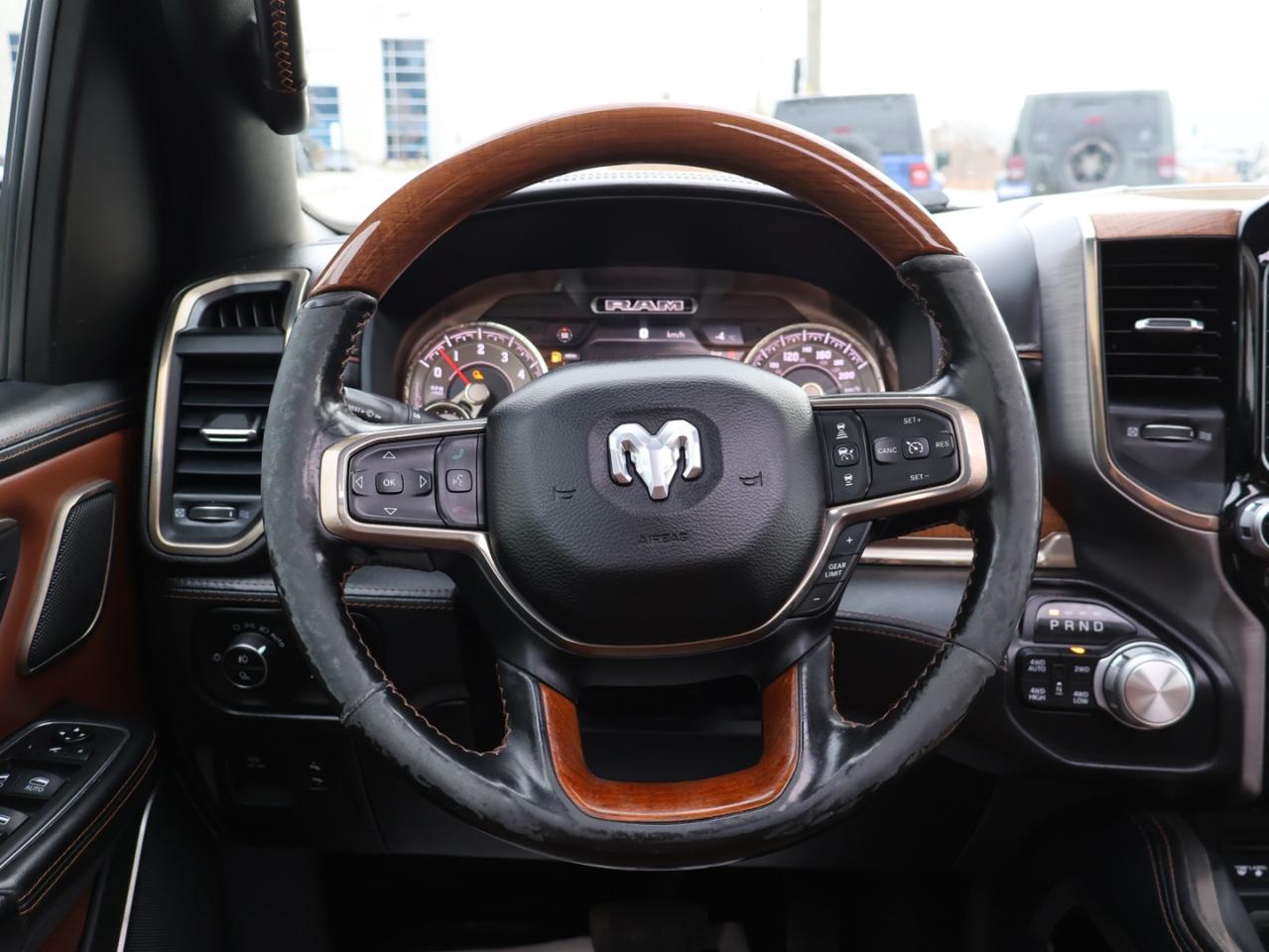 2019 RAM 1500 LARAMIE-LONGHORN 4WD CERTIFIED *ACCIDENT FREE*DODGE MAINTAIN* CAMERA NAV BLUETOOTH LEATHER HEATED SEATS PANO ROOF CRUISE ALLOYS Photo