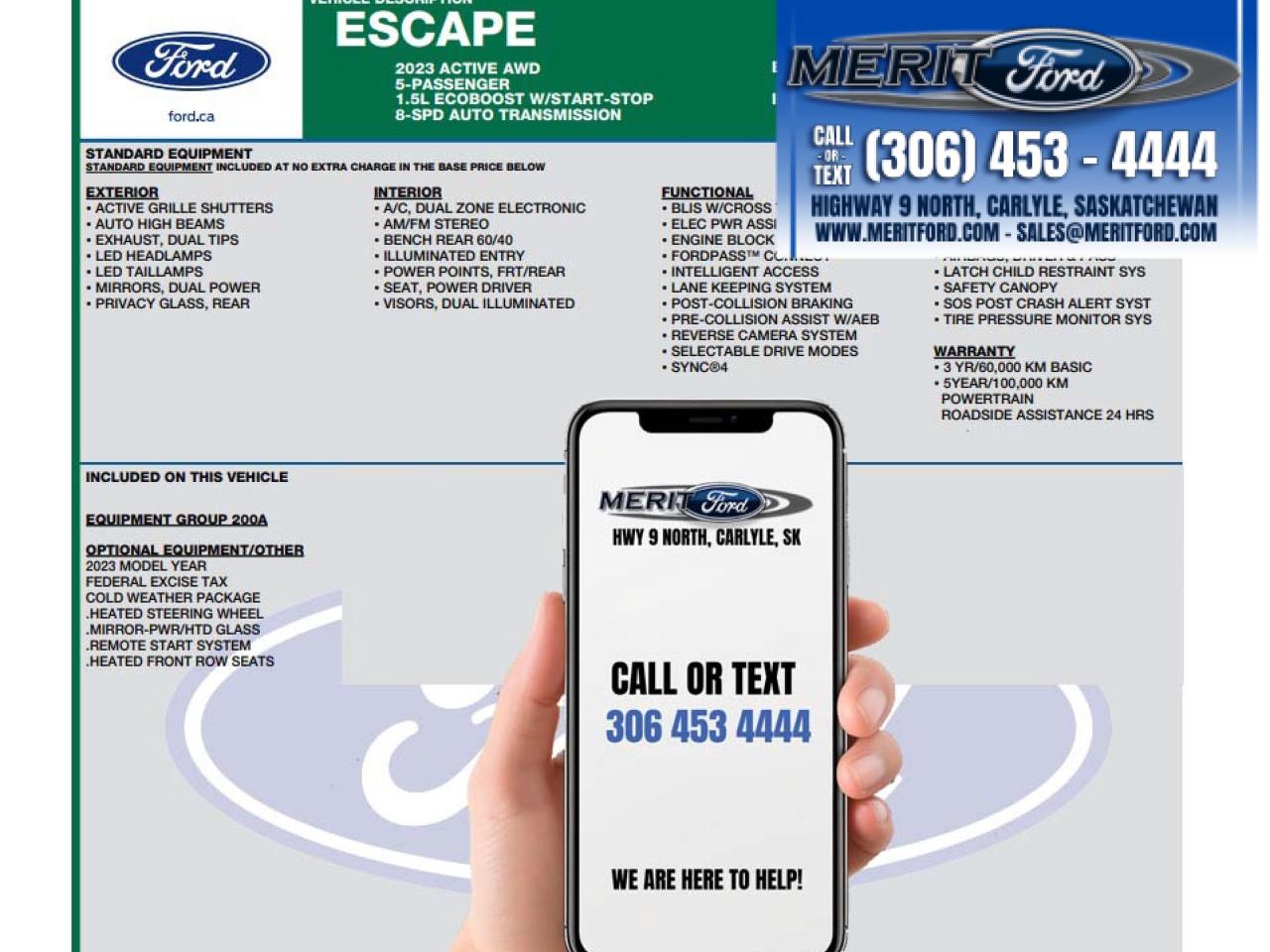 2023 Ford Escape Active Cold Weather Package! ++ Photo3