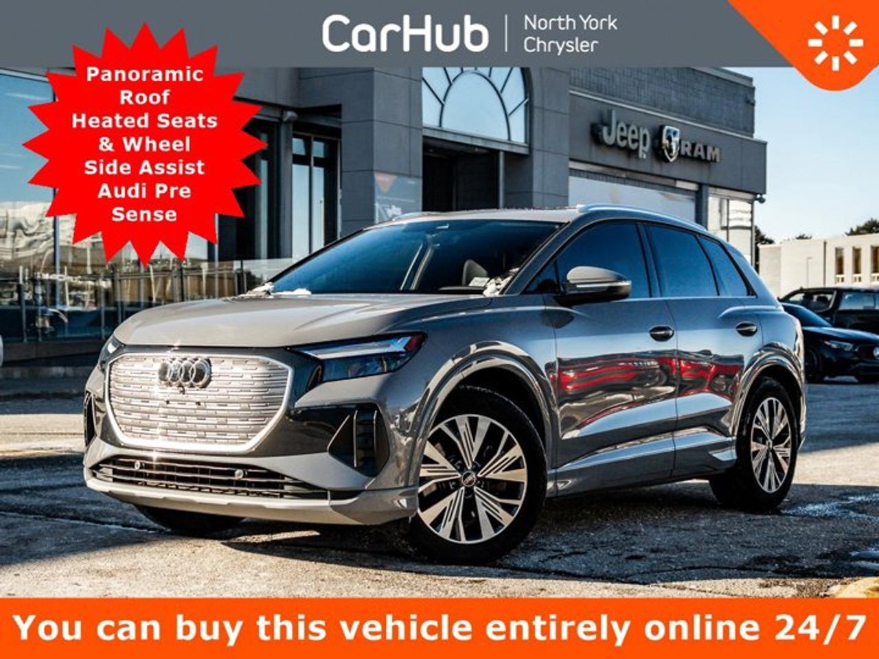 2024 Audi Q4 e-tron Panoroof Heated Seats & Wheel Side Assist Audi Pre Sense Apple CarPlay Photo0