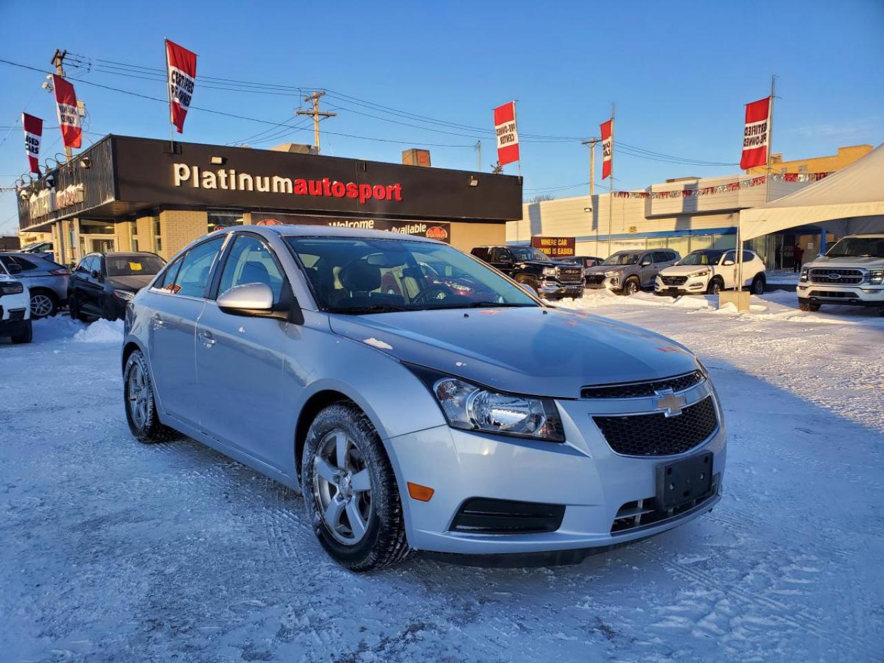 2014 Chevrolet Cruze LT   Clean Carfax, No Accidents   For Sale in Saskatoon, SK
**HEATED SEATS
**CRUISE CONTROL
**PREMIUM LEATHER SEATS
**Bluetooth® Hands-Free Calling & Audio Streaming
VIN: 1G1PE5SB2E7345792
Mileage: 101,685 KM
Exterior Color: Silver Ice Metallic
Interior: Black Leather
Condition: Clean Carfax | Accident-Free | Excellent Condition

Reliable, Fuel-Efficient & Accident-Free Sedan

Now available at Platinum Auto Sport in Saskatoon, this 2014 Chevrolet Cruze LT is a Clean Carfax, no-accident vehicle that offers outstanding fuel efficiency, modern technology, and a comfortable driving experience. Finished in Silver Ice Metallic with a premium black leather interior, this Cruze LT is an excellent choice for commuters, students, and first-time buyers across Saskatchewan.

With only 101,685 KM, this well-maintained Cruze delivers reliability you can trust at an affordable price point.
+P Key Features of the 2014 Chevrolet Cruze LT
Performance & Efficiency

1.4L Turbocharged 4-Cylinder Engine

6-Speed Automatic Transmission

Front-Wheel Drive (FWD)

Excellent fuel economy for city & highway driving

Smooth, quiet ride ideal for daily commuting

Exterior Features

Silver Ice Metallic Paint

16-Inch Aluminum Alloy Wheels

Automatic Headlights

LED Daytime Running Lights

Heated Power Side Mirrors

Aerodynamic body design

Interior Comfort & Convenience

Premium Black Leather Seating

Heated Front Seats

Power Drivers Seat with Lumbar Support

Air Conditioning

60/40 Split-Folding Rear Seats

Leather-Wrapped Steering Wheel

Keyless Entry

Technology & Infotainment

Chevrolet MyLink® Infotainment System

7-Inch Touchscreen Display

Bluetooth® Hands-Free Calling & Audio Streaming

USB & Auxiliary Inputs

Steering Wheel Audio & Cruise Controls

Premium Audio System

Safety & Driver Assistance

Rearview Backup Camera

10 Standard Airbags

Electronic Stability Control & Traction Control

Anti-Lock Braking System (ABS)

Tire Pressure Monitoring System (TPMS)

OnStar® Safety & Emergency Services (subscription required)
/  Why Buy This 2014 Chevrolet Cruze LT?
/  Clean Carfax   No Accidents/  Low Kilometres for the Year/  Fuel-Efficient & Affordable/  Leather Interior & Heated Seats/  Perfect First Car or Commuter Vehicle
+P Why Buy from Platinum Auto Sport?

At Platinum Auto Sport in Saskatoon, we specialize in in-house financing for all credit types, including:
/  Good credit
  Bad credit/  No credit/  New to Canada/  Rebuilding credit

We proudly serve customers across Saskatoon, Regina, Prince Albert, Moose Jaw, North Battleford, and all of Saskatchewan. Our goal is simple: get you approved and driving the same day.

 Book Your Test Drive Today

This 2014 Chevrolet Cruze LT is clean, accident-free, and priced to sell. Reliable, stylish, and easy on fuel   it wont last long.

 Visit Platinum Auto Sport in Saskatoon, SK
 Schedule your test drive today
 Apply now for in-house financing   all credit types welcome

Drive away with confidence from Platinum Auto Sport.