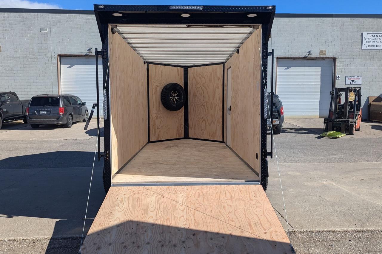 2024 Canadian Trailer Company 7x14 V Nose Cargo Trailer Blackout Package w/Spoiler Photo4