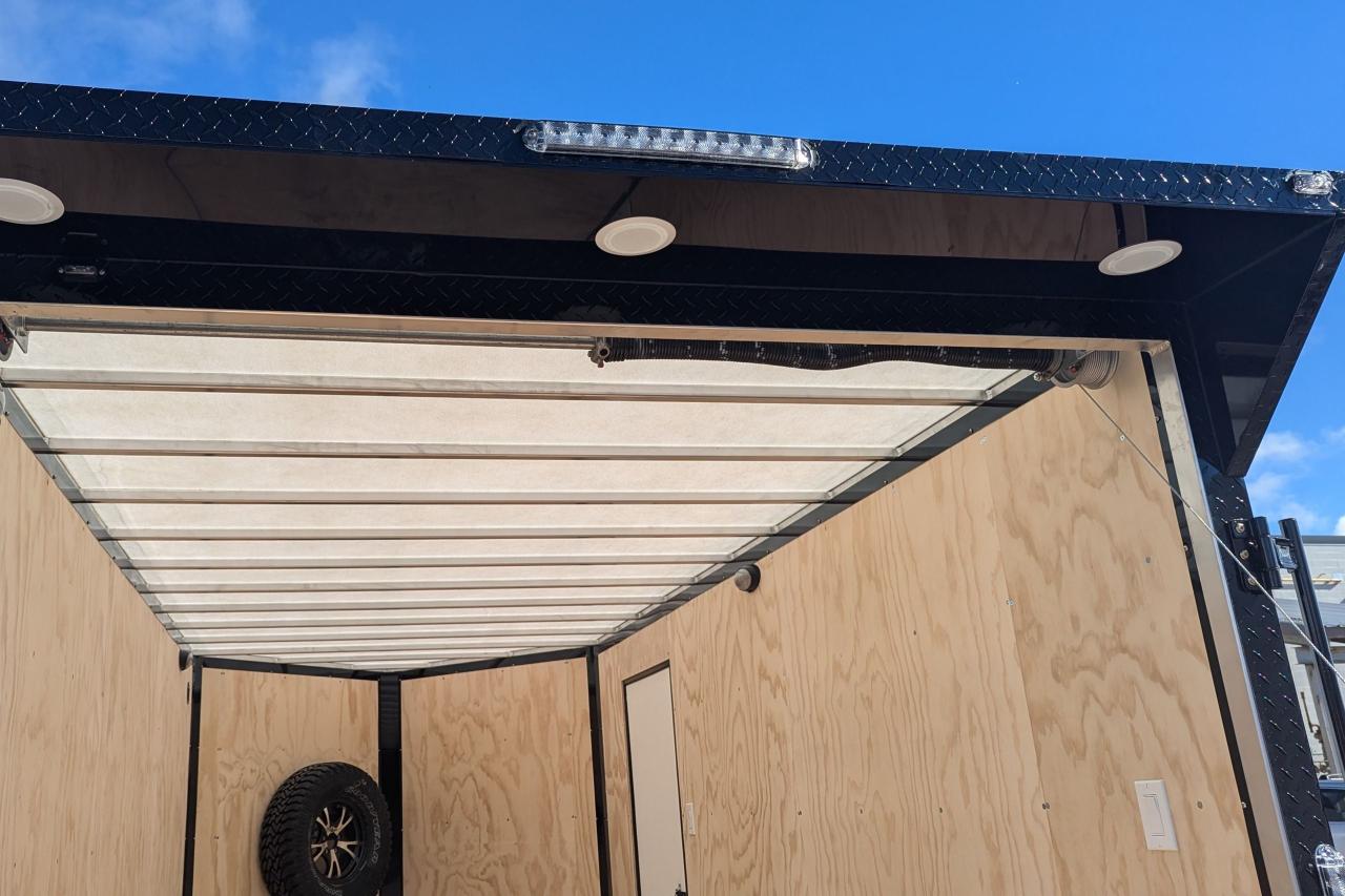 2024 Canadian Trailer Company 7x14 V Nose Cargo Trailer Blackout Package w/Spoiler Photo5