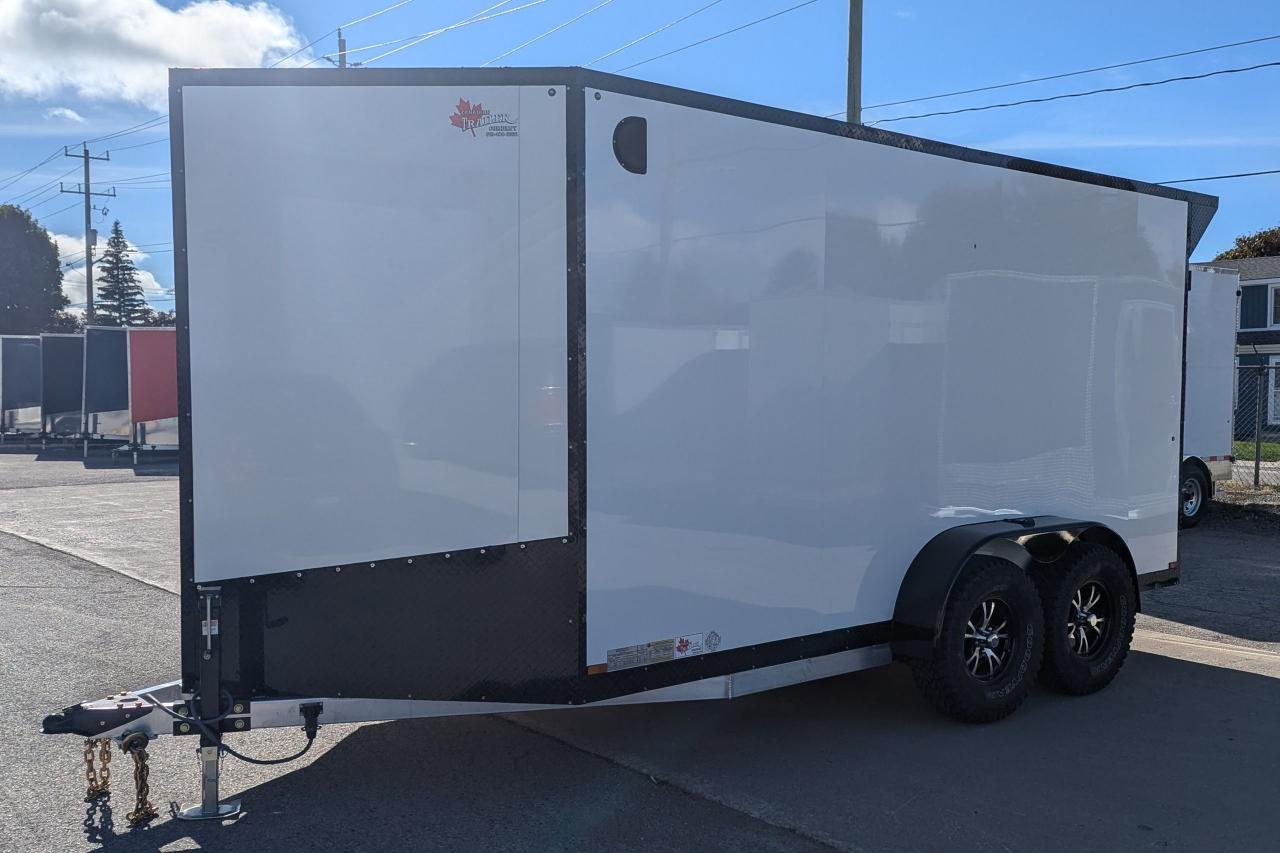 2024 Canadian Trailer Company 7x14 V Nose Cargo Trailer Blackout Package w/Spoiler Photo9