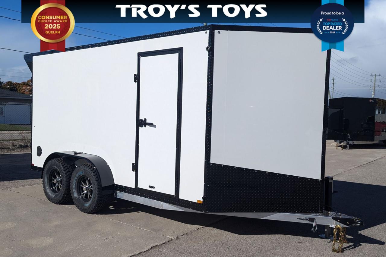 2024 Canadian Trailer Company 7x14 V Nose Cargo Trailer Blackout Package w/Spoiler
