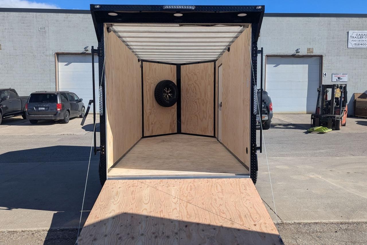 2024 Canadian Trailer Company 7x14 V Nose Cargo Trailer Blackout Package w/Spoiler