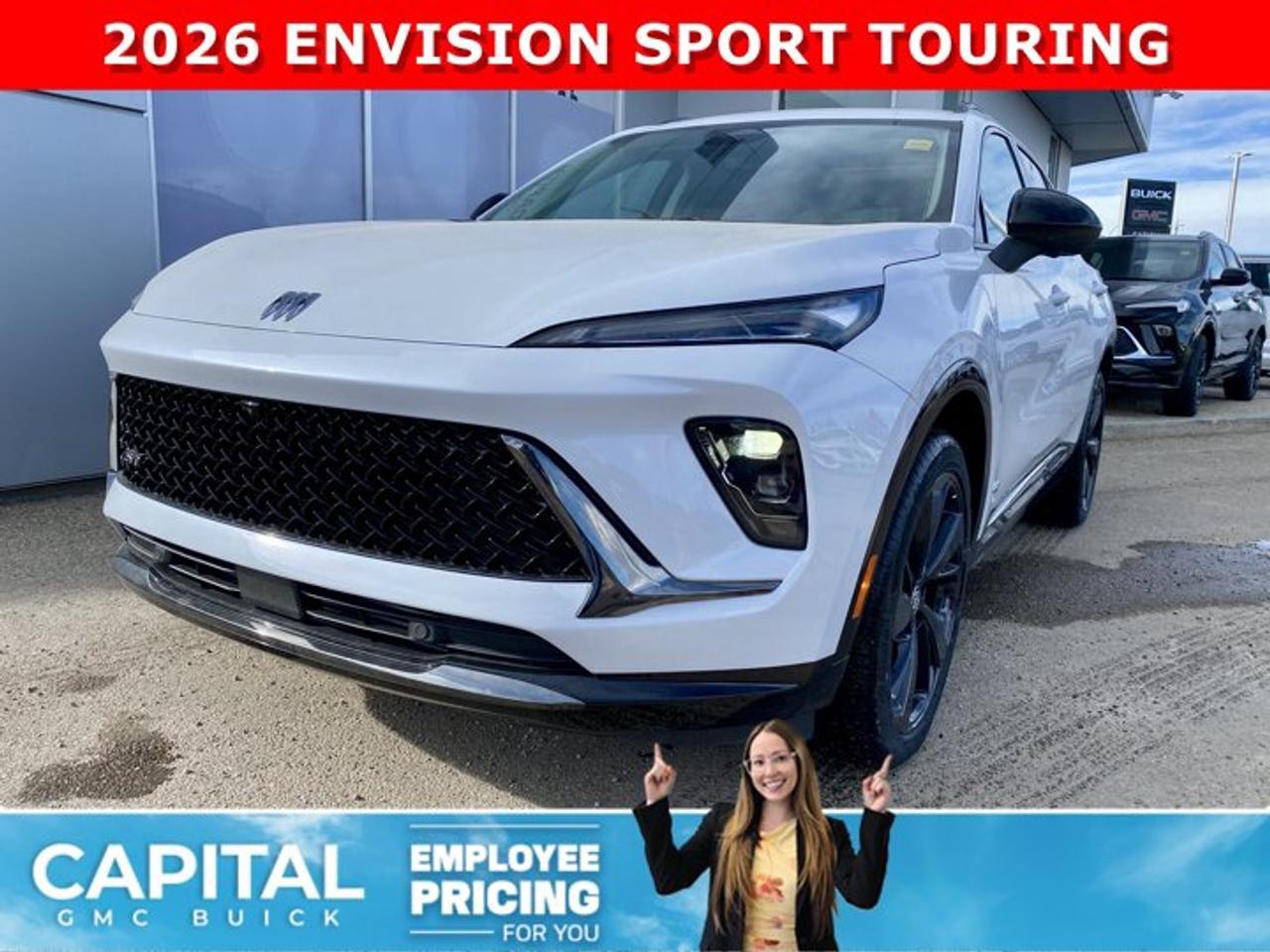 Check out this 2026 Buick Envision Sport Touring! Equipped with options like Power Sliding Moonroof, Memory Seats, Ultra-Wide 30 Diagonal Screen, Heated Front and Rear Seats, Heated Steering, Adaptive Cruise Control, Handsfree Power Liftgate, 360 Cam, Heads-up Display, Remote Start, and so much more... Call Now!Ask for the Internet Department for more information or book your test drive today! Text 507-585-4395 for fast answers at your fingertips!AMVIC Licensed Dealer - Licence Number B1044900