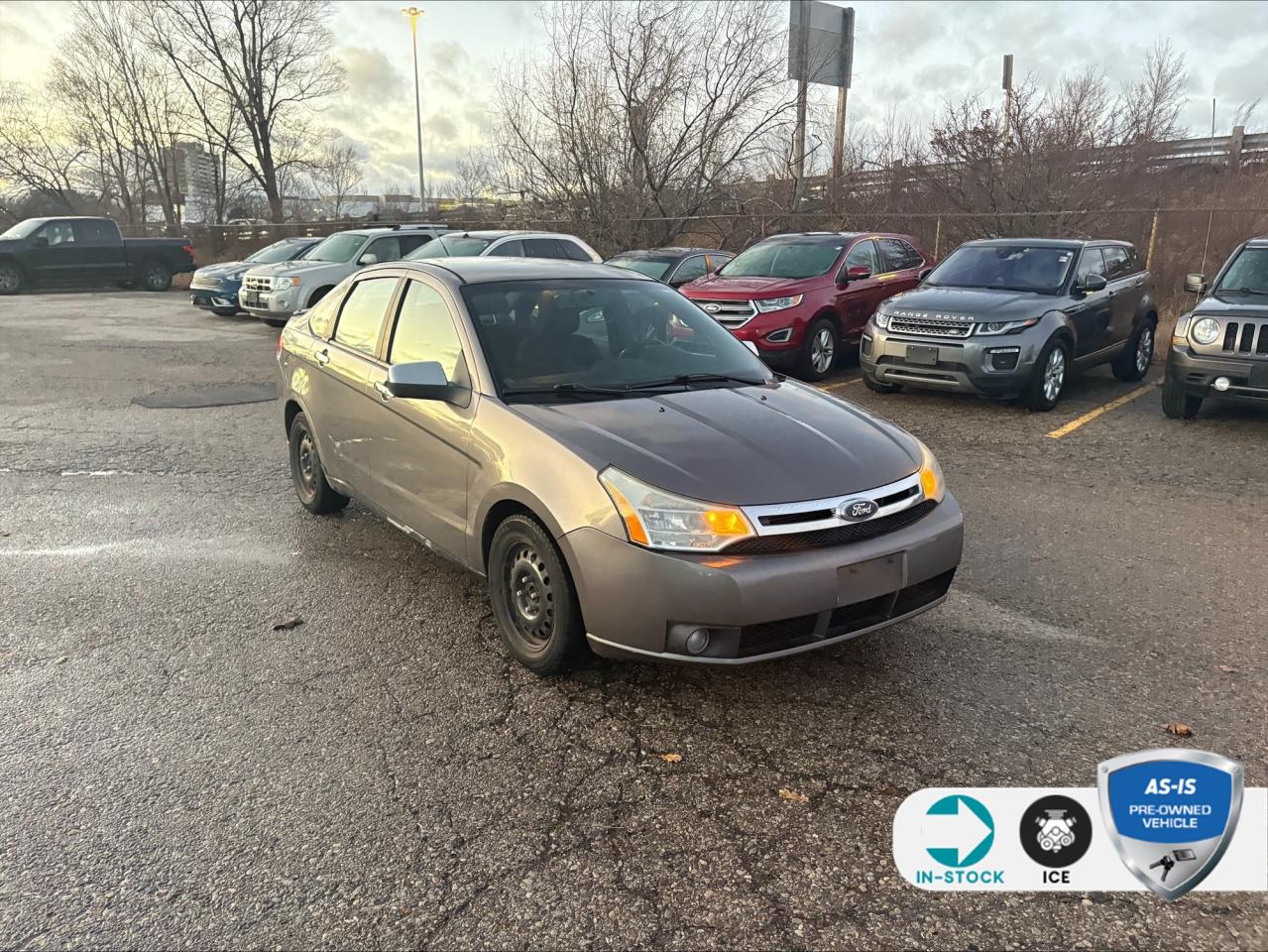 New Price!<br><br>ACCIDENT FREE |, ONE OWNER |, 15 Painted Aluminum Wheels, Air Conditioning, Cloth Sport Bucket Seats, Drivers Group, Duplicate Audio Controls, Electrochromic Mirror, Fog Lamps, Heated Front Seats, Leather Wrapped Steering Wheel, Low tire pressure warning, Order Code 500A, Power windows, Radio: AM/FM Single-CD/MP3 w/Clock/4-Speakers, Rear Decklid Spoiler, Rear window defroster, Remote keyless entry, SIRIUS Satellite Radio, Speed Control, Sport Appearance Package, SYNC Voice Activated Communication & Entertainment, Traction control.<br><br>Certification Program Details:<br><br>This vehicle is part of our AS-TRADED inventory. Instead of sending this recent trade-in to a dealer auction, we are offering it to our retail customers first. This is a unique opportunity to purchase a vehicle exactly as it arrived.<br><br>The Wholesale Advantage:<br><br>  * Unbeatable Pricing: Priced 30-50%* *below typical market value because we have not added any reconditioning costs.<br>  * Raw & Uninspected: We have not performed a mechanical inspection. You are purchasing the vehicle in its original, untouched condition.<br>  * Mechanics Special: Ideal for DIY buyers or those with their own service connections who want to handle the work themselves.<br>  * Direct Access: You get the first opportunity to buy this local trade-in before it is offered to wholesalers.<br><br>See below for mandatory As-Is disclosure.<br><br><br>2011 Ford Focus SE 500A | NO ACCIDENTS | 1 OWNER 500A | NO ACCIDENTS | 1 OWNER 4D Sedan Duratec 2.0L I4 DOHC 4-Speed Automatic FWD<p></p>

<h4>AS-IS PRE-OWNED VEHICLE</h4>

<p>This vehicle is being sold AS-IS, unfit, not e-tested, and is not represented as being in roadworthy condition, mechanically sound or maintained at any guaranteed level of quality. The vehicle may not be fit for use as a means of transportation and may require substantial repairs at the purchasers expense. It may not be possible to register the vehicle to be driven in its current condition. This vehicle does not qualify for AutoIQs 7-Day Money Back Guarantee</p>

<p>The buyer of this vehicle will be responsible for all costs associated with passing a Ministry of Transportation Safety Inspection, which is needed to license a vehicle in the Province of Ontario. We are offering this vehicle at a reduced price, as the buyer will be responsible for all costs associated with making this vehicle roadworthy. We have not inspected this vehicle mechanically and do not know what repairs/costs are involved in getting it roadworthy. It may or may not have mechanical, cosmetic, safety and/or emissions issues. By allowing you to choose where and how you want the certifications completed, you have an opportunity to save money!</p>

<p>SPECIAL NOTE: This vehicle is reserved for AutoIQs retail customers only. Please, no dealer calls. Errors and omissions excepted.</p>

<p>*As-traded, specialty or high-performance vehicles are excluded from the 7-Day Money Back Guarantee Program (including, but not limited to Ford Shelby, Ford mustang GT, Ford Raptor, Chevrolet Corvette, Camaro 2SS, Camaro ZL1, V-Series Cadillac, Dodge/Jeep SRT, Hyundai N Line, all electric models)</p>