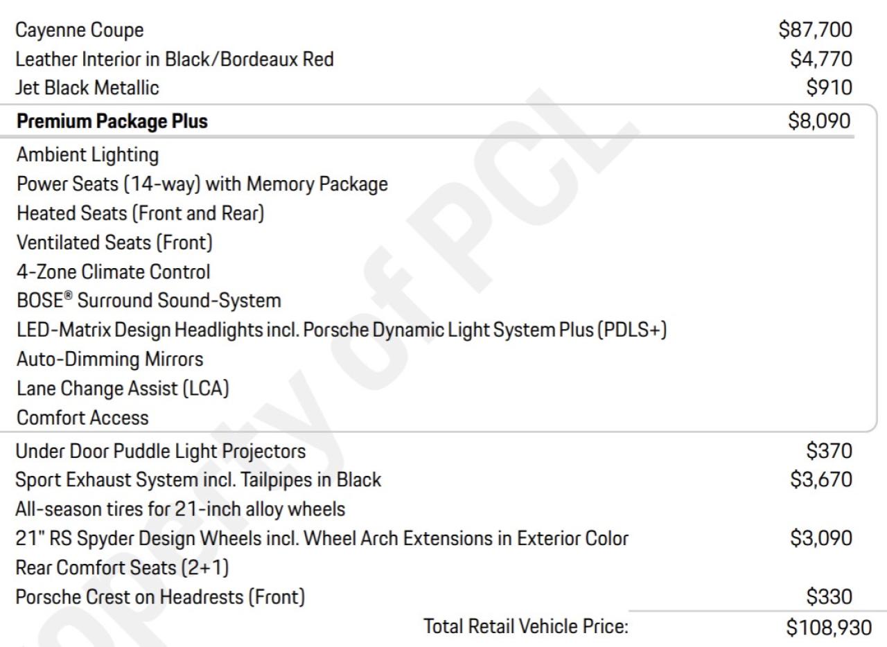 2021 Porsche Cayenne COUPE | PREMIUM PLUS PKG | 21 IN Photo