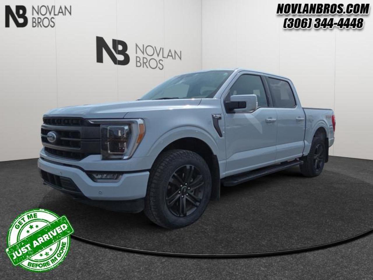 <b>Heated Seats, Navigation, Sunroof, Leather Interior, Remote Engine Start!</b><br> <br> Check out our great inventory of pre-owned vehicles at Novlan Brothers!<br> <br>  A true class leader in towing and hauling capabilities, this 2022 Ford F-150 isnt your usual work truck, but the best in the business. This 2022 Ford F-150 is fresh on our lot in Paradise Hill. <br> <br>The perfect truck for work or play, this versatile Ford F-150 gives you the power you need, the features you want, and the style you crave! With high-strength, military-grade aluminum construction, this F-150 cuts the weight without sacrificing toughness. The interior design is first class, with simple to read text, easy to push buttons and plenty of outward visibility. With productivity at the forefront of design, the F-150 makes use of every single component was built to get the job done right!This  crew cab 4X4 pickup  has 78,712 kms. Its space white metallic in colour. It has a 10 speed automatic transmission and is powered by a  400HP 3.5L V6 Cylinder Engine. This unit has some remaining factory warranty for added peace of mind. <br> <br> Our F-150s trim level is Lariat. This luxurious Ford F-150 Lariat comes loaded with premium features such as leather heated and cooled seats, body coloured exterior accents, a proximity key with push button start and smart device remote start, pro trailer backup assist and Ford Co-Pilot360 that features lane keep assist, blind spot detection, pre-collision assist with automatic emergency braking and rear parking sensors. Enhanced features also includes unique aluminum wheels, SYNC 4 with enhanced voice recognition featuring connected navigation, Apple CarPlay and Android Auto, FordPass Connect 4G LTE, power adjustable pedals, a powerful Bang & Olufsen audio system with SiriusXM radio, cargo box lights, dual zone climate control and a handy rear view camera to help when backing out of tight spaces. This vehicle has been upgraded with the following features: Heated Seats, Navigation, Sunroof, Leather Interior, Remote Engine Start, Rear View Camera, Reverse Sense System. <br> To view the original window sticker for this vehicle view this <a href=http://www.windowsticker.forddirect.com/windowsticker.pdf?vin=1FTFW1E80NKD92034 target=_blank>http://www.windowsticker.forddirect.com/windowsticker.pdf?vin=1FTFW1E80NKD92034</a>. <br/><br> <br>To apply right now for financing use this link: <a href=http://novlanbros.com/credit/ target=_blank>http://novlanbros.com/credit/</a><br><br> <br/><br>The Novlan family is owned and operated by a third generation and committed to the values inherent from our humble beginnings.<br> Come by and check out our fleet of 30+ used cars and trucks and 60+ new cars and trucks for sale in Paradise Hill.  o~o