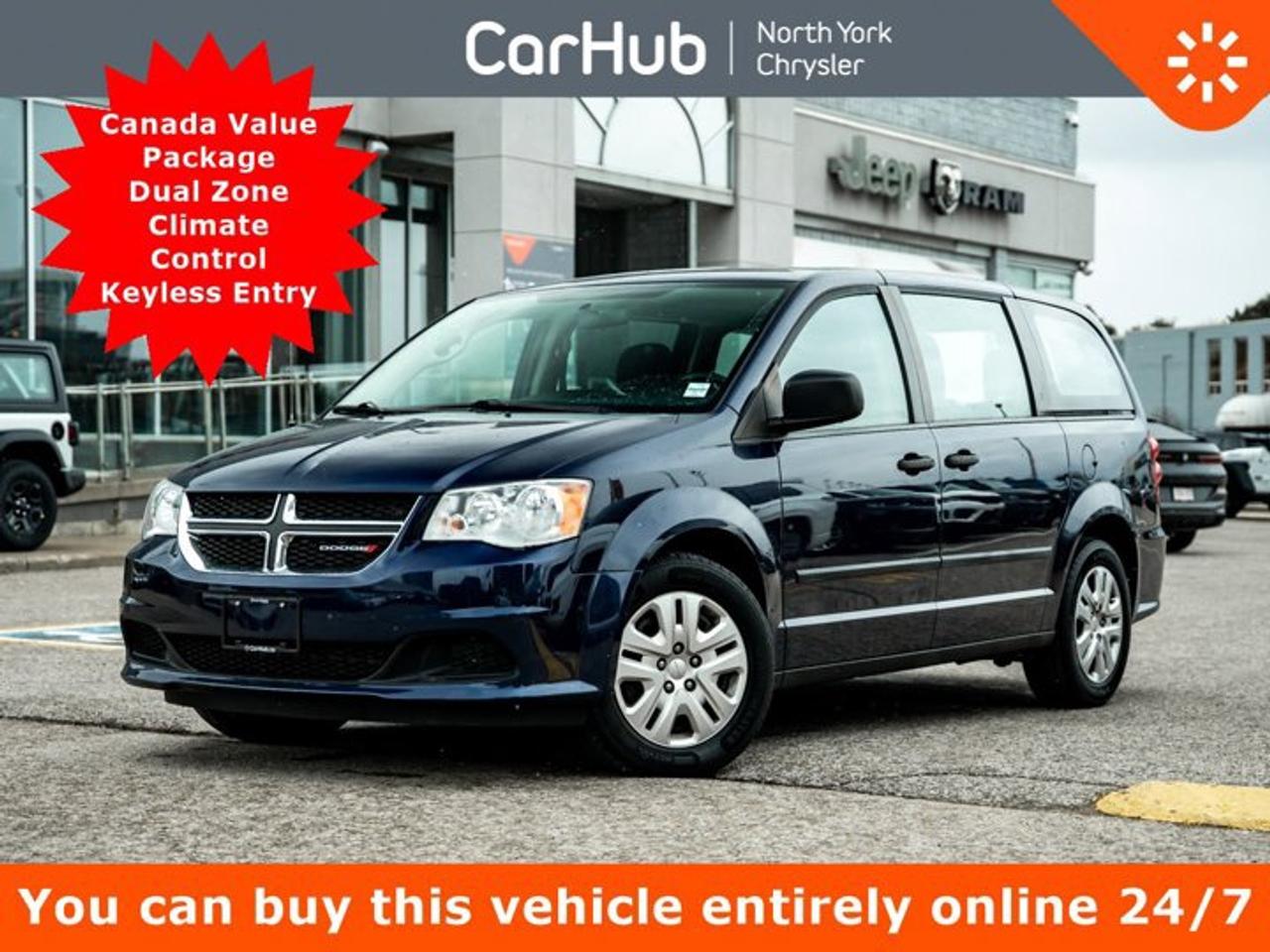 2017 Dodge Grand Caravan Canada Value Package Dual Zone Climate Control Keyless Entry Photo0