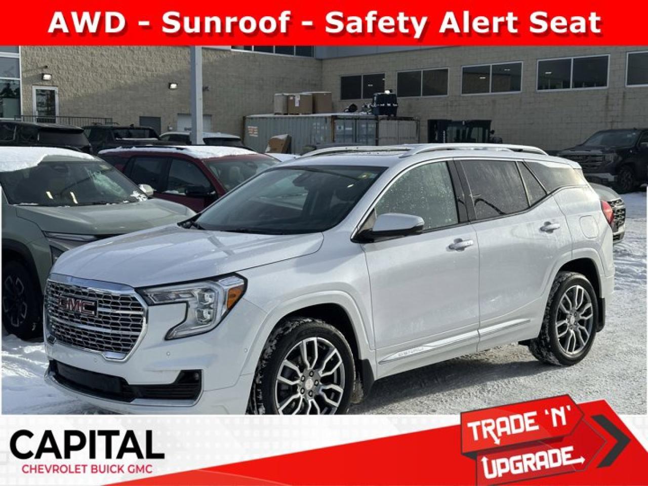 Recent Arrival!Ask for the Internet Department for more information or book your test drive today! Call 403-256-4960 for fast answers at your fingertips! Disclaimer: All prices are plus taxes. See dealer for details. AMVIC Licensed Dealer # B2020028.2024 Terrain 9-Speed Automatic AWD Terrain Denali, AWD, Leather, Heated front seats, Heated rear seats, Heated steering wheel, Power Liftgate, Skyscape Power Sunroof w/Power Sunscreen, Ventilated front seats, Wheels: 19 x 7.5 Bright Machined Aluminum.