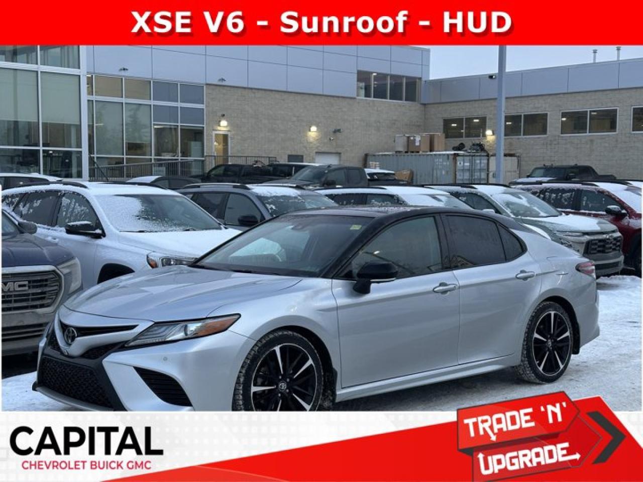 Recent Arrival!Ask for the Internet Department for more information or book your test drive today! Call 403-256-4960 for fast answers at your fingertips! Disclaimer: All prices are plus taxes. See dealer for details. AMVIC Licensed Dealer # B2020028.2018 Camry 8-Speed Automatic FWD Camry XSE V6, Black Leather, 19 Aluminum Alloy Wheels, Heads-Up Display, Heated Front Sport Bucket Seats, Power moonroof.