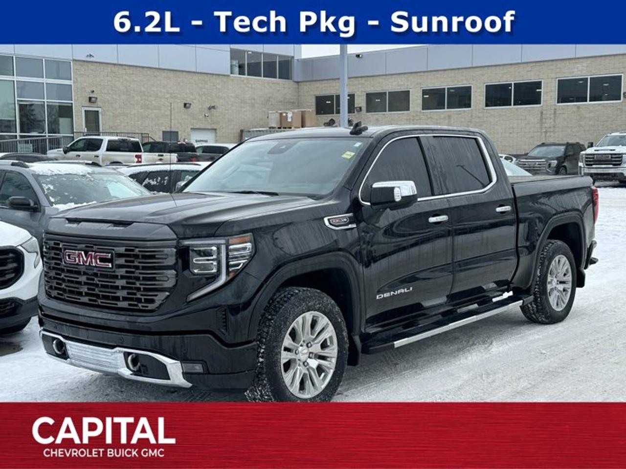 Recent Arrival!Ask for the Internet Department for more information or book your test drive today! Call 403-256-4960 for fast answers at your fingertips! Disclaimer: All prices are plus taxes. See dealer for details. AMVIC Licensed Dealer # B2020028.2024 Sierra 1500 10-Speed Automatic 4WD Sierra 1500 Denali, EcoTec3 6.2L V8, 4WD, Apple CarPlay/Android Auto, Heated front seats, Heated rear seats, Heated steering wheel, Multi-Colour 15 Diagonal Head-Up Display, Power Sunroof, Rear Camera Mirror, Technology Package, Ventilated Driver & Front Passenger Seats.