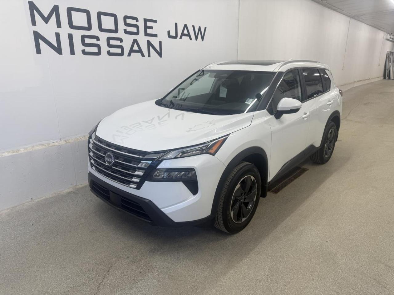 Experience the all-new 2026 Nissan Rogue Sv Moonroof, now available at Moose Jaw Nissan. This brand new SUV stands out with its Everest White exterior and sleek black interior, offering a modern look thats perfect for Canadian roads. Designed for versatility and comfort, the Rogue Sv Moonroof delivers advanced engineering and thoughtful details for everyday driving.

FEATURES OF THE Rogue Sv Moonroof  
»» Panoramic moonroof for open-air driving experience  
»» Intelligent all-wheel drive for enhanced traction  
»» Xtronic CVT transmission with paddle shifters  
»» Turbocharged 1.5L DOHC 3-cylinder engine  

ADVANCED SAFETY FEATURES  
»» Advanced traction control system for all conditions  
»» Multiple airbags for comprehensive protection  
»» Anti-lock braking system for confident stops  
»» Rearview camera for easier parking  

PERFORMANCE AND EFFICIENCY  
»» 1.5L turbocharged engine for efficient power  
»» Smooth Xtronic CVT with paddle shift capability  
»» Intelligent all-wheel drive for superior handling  
»» Responsive acceleration for city or highway  

COMFORT AND CONVENIENCE  
»» Spacious seating for up to five passengers  
»» Dual-zone climate control for personalized comfort  
»» Panoramic moonroof for natural light and views  
»» Easy-access cargo area for daily needs  

TECHNOLOGY AND CONNECTIVITY  
»» Advanced infotainment system with touchscreen display  
»» Bluetooth connectivity for hands-free communication  
»» Multiple USB ports for device charging  
»» Steering wheel-mounted controls for convenience  

CARGO SPACE  
»» Flexible rear seats for expanded storage  
»» Wide-opening rear hatch for easy loading  
»» Deep cargo floor for larger items  
»» Ample space for groceries, gear, or luggage  

WHAT OTHER OWNERS LIKE  
»» Smooth and quiet ride quality  
»» User-friendly technology features  
»» Confident all-wheel drive performance  
»» Comfortable seating and spacious interior  

This 2026 Nissan Rogue Sv Moonroofs VIN is: JN8BT3BBXTW087329 .