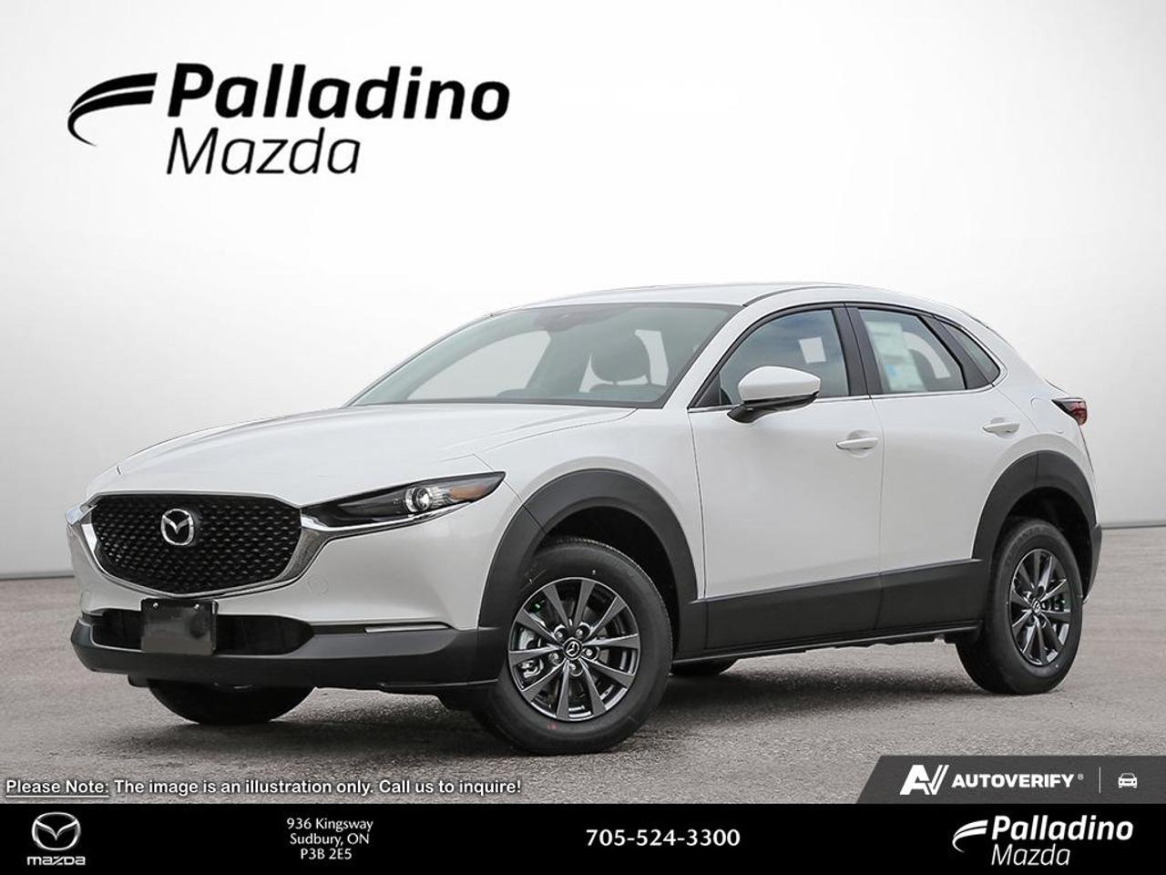 Discover smart style and everyday confidence in the brand new 2026 Mazda CX-30 GX at Palladino Mazda in Greater Sudbury. This compact SUV blends a clean White exterior with a Black interior, a 2.5L SKYACTIV-G DOHC 16-valve I4 engine, 6-Speed SKYACTIV-Drive automatic transmission, and all-wheel drive for assured travel in every season.

Built for Canadian roads, the 2026 Mazda CX-30 GX delivers a balanced mix of comfort, control, and efficiency. Its elevated ride height helps with visibility, while Mazda engineering gives this SUV a composed feel in city traffic and on the highway. It is a practical choice that still feels refined.

FEATURES OF THE CX-30 GX
»» 2.5L SKYACTIV-G four-cylinder gas engine
»» 6-Speed automatic transmission included
»» All-wheel drive for year-round traction
»» White exterior with Black interior

ADVANCED SAFETY FEATURES
»» Advanced front airbag protection system
»» Stability control supports confident handling
»» Anti-lock braking helps maintain steering
»» Rearview camera assists with reversing

PERFORMANCE AND EFFICIENCY
»» 2.5L engine delivers smooth daily power
»» Six-speed automatic shifts with refinement
»» All-wheel drive adds secure traction
»» SKYACTIV engineering supports fuel efficiency

COMFORT AND CONVENIENCE
»» Comfortable cabin designed for daily use
»» Four-door access helps passenger entry
»» Elevated seating supports outward visibility
»» Automatic transmission simplifies every commute

TECHNOLOGY AND CONNECTIVITY
»» Driver-focused controls feel clear and simple
»» Central display supports key vehicle information
»» Modern cabin layout feels intuitive
»» Easy access to essential functions

CARGO SPACE
»» Flexible rear cargo area for gear
»» Hatchback opening helps loading larger items
»» Rear seats expand carrying versatility
»» Cabin storage supports daily organization

AWARDS & RECOGNITIONS
»» Top Safety Pick, Insurance Institute for Highway Safety, 2024

WHAT OTHER OWNERS LIKE
»» Confident all-wheel drive in winter
»» Smooth ride with agile handling
»» Upscale cabin design and layout
»» Useful cargo space for daily life

The 2026 Mazda CX-30 GX is well suited to drivers who want the usefulness of an SUV without giving up easy manoeuvrability. Its compact size helps in parking lots and city streets, yet it still offers the cargo flexibility and passenger room many shoppers need for work, errands, and weekend plans.

Mazda has built a strong reputation for making vehicles that feel engaging and well crafted, and the 2026 Mazda CX-30 GX continues that approach. With its dependable 2.5L engine, responsive automatic transmission, and all-wheel drive confidence, this new SUV is ready for Northern Ontario driving in all kinds of weather.

Visit Palladino Mazda in Greater Sudbury to see how the 2026 Mazda CX-30 GX fits your lifestyle. It is brand new, thoughtfully equipped with the features listed, and ready to deliver comfort, versatility, and confidence from your very first drive.

This 2026 Mazda CX-30 GXs VIN is: 3MVDMBBL0TM123824.

The advertised price is for financing only and applies exclusively to vehicles eligible for financing. Vehicles sold as-is are not eligible for financing and require full payment at purchase. All cash purchases of finance-eligible vehicles will be subject to an additional $2,501.00. This advertised price also does not include taxes and licensing fees. For as-is vehicles: the motor vehicle sold under this contract is being sold as-is and is not represented as being in road worthy condition, mechanically sound or maintained at any guaranteed level of quality.<p>Discover smart style and everyday confidence in the brand new 2026 Mazda CX-30 GX at Palladino Mazda in Greater Sudbury. This compact SUV blends a clean White exterior with a Black interior</p>
<p> while Mazda engineering gives this SUV a composed feel in city traffic and on the highway. It is a practical choice that still feels refined.

FEATURES OF THE CX-30 GX
»» 2.5L SKYACTIV-G four-cylinder gas engine
»» 6-Speed automatic transmission included
»» All-wheel drive for year-round traction
»» White exterior with Black interior

ADVANCED SAFETY FEATURES
»» Advanced front airbag protection system
»» Stability control supports confident handling
»» Anti-lock braking helps maintain steering
»» Rearview camera assists with reversing

PERFORMANCE AND EFFICIENCY
»» 2.5L engine delivers smooth daily power
»» Six-speed automatic shifts with refinement
»» All-wheel drive adds secure traction
»» SKYACTIV engineering supports fuel efficiency

COMFORT AND CONVENIENCE
»» Comfortable cabin designed for daily use
»» Four-door access helps passenger entry
»» Elevated seating supports outward visibility
»» Automatic transmission simplifies every commute

TECHNOLOGY AND CONNECTIVITY
»» Driver-focused controls feel clear and simple
»» Central display supports key vehicle information
»» Modern cabin layout feels intuitive
»» Easy access to essential functions

CARGO SPACE
»» Flexible rear cargo area for gear
»» Hatchback opening helps loading larger items
»» Rear seats expand carrying versatility
»» Cabin storage supports daily organization

AWARDS & RECOGNITIONS
»» Top Safety Pick</p>
<p> 2024

WHAT OTHER OWNERS LIKE
»» Confident all-wheel drive in winter
»» Smooth ride with agile handling
»» Upscale cabin design and layout
»» Useful cargo space for daily life

The 2026 Mazda CX-30 GX is well suited to drivers who want the usefulness of an SUV without giving up easy manoeuvrability. Its compact size helps in parking lots and city streets</p>
<p> and weekend plans.

Mazda has built a strong reputation for making vehicles that feel engaging and well crafted</p>
<p> this new SUV is ready for Northern Ontario driving in all kinds of weather.

Visit Palladino Mazda in Greater Sudbury to see how the 2026 Mazda CX-30 GX fits your lifestyle. It is brand new</p>
<p> and confidence from your very first drive.

This 2026 Mazda CX-30 GXs VIN is: 3MVDMBBL0TM123824.

The advertised price is for financing only and applies exclusively to vehicles eligible for financing. Vehicles sold as-is are not eligible for financing and require full payment at purchase. All cash purchases of finance-eligible vehicles will be subject to an additional $2</p>
<p>501.00. This advertised price also does not include taxes and licensing fees. For as-is vehicles: the motor vehicle sold under this contract is being sold as-is and is not represented as being in road worthy condition</p>