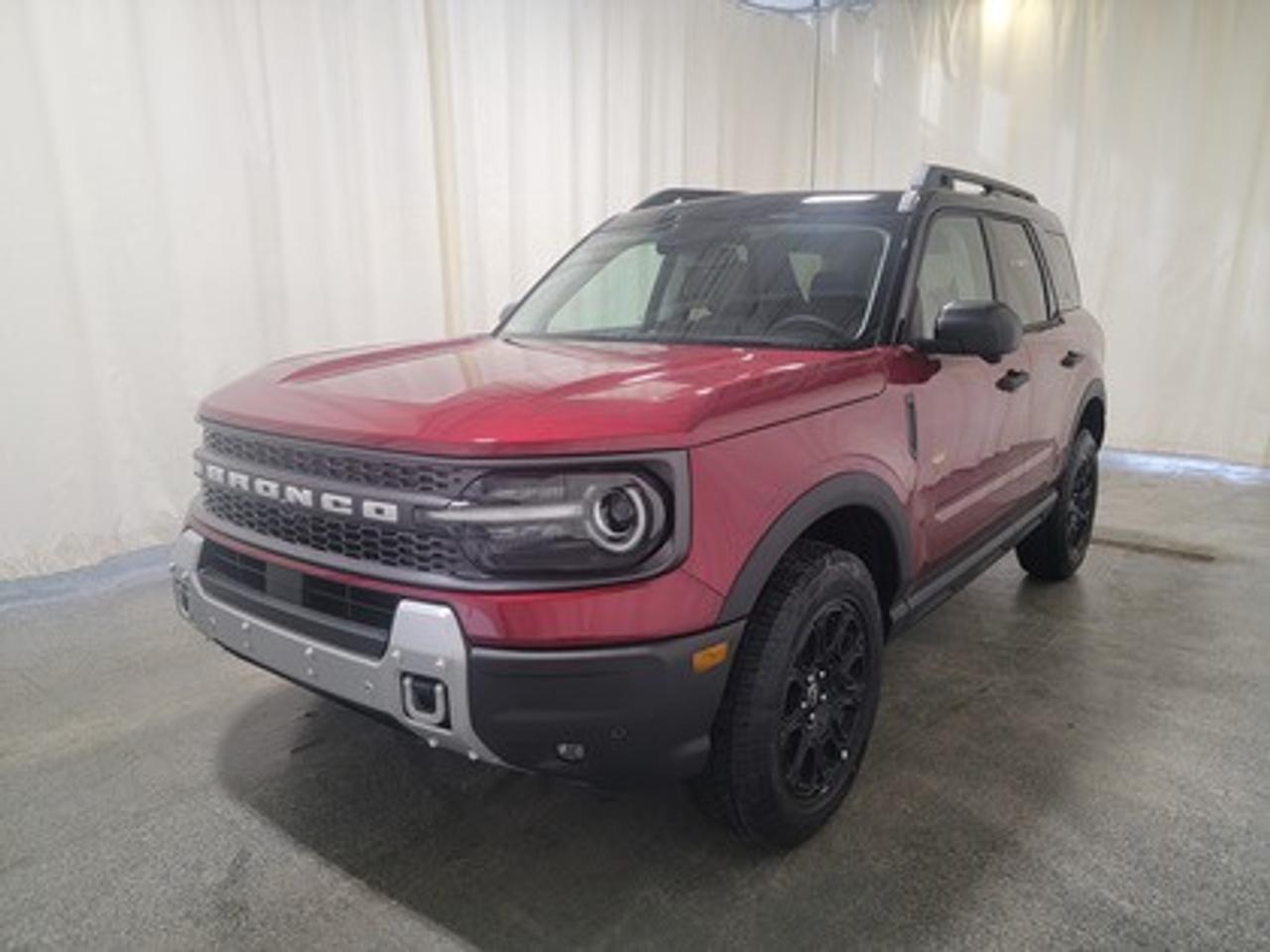 This all-new 2026 Ford Bronco Sport Badlands 400A stands out in Ruby Red Metallic Tinted Clearcoat, showcasing a rugged yet refined look. This 5-passenger SUV is equipped with the 2.0L EcoBoost® engine, producing 250 horsepower and 277 lb-ft of torque. Paired with an 8-speed automatic transmission, this vehicle ensures seamless power delivery both on and off the road, it is engineered to conquer tough terrains with ease.

This vehicle comes with the All-Weather Packageready to take on any season!
Snow, rain, mud, or sunshinethis vehicle is built for it all! The All-Weather Package adds extra protection where it matters most, with premium mud flaps to shield your paint from road debris, all-weather floor mats to protect your interior from lifes messes, and Xpel paint protection to help guard against those infuriating rock chips. Drive with confidence, knowing your investment is protected from Regina's elements.

Key Features:
Advanced 4x4 with Terrain Management System and 7 G.O.A.T. Modes
Leather-Trimmed Sport Heated Front Seats
Heated Premium-Wrapped Steering Wheel
Rubberized Floor and Cargo Area for Easy Cleaning
HOSS 2.0 Off-Road Suspension
17 Matte Black-Painted Aluminum Wheels with All-Terrain Tires
Class II Trailer Tow Package with Trailer Sway Control
Ford Co-Pilot360 Assist 2.0, including:
360-Degree Camera with Trail View
Reverse Brake Assist
Front Parking Sensors
12.3 Digital Instrument Panel Cluster
SYNC® 4 with a 13.2 Center Display, featuring Wireless Apple CarPlay® and Android Auto
Trail Control with One-Pedal Driving
Power Moonroof
Badlands Tech Package 
 -HD Radio

Designed for adventure, the Badlands 400A delivers confidence in harsh weather and challenging landscapes. Features like D-ring recovery hooks, and a 110V/400W AC power outlet ensure you're equipped for any situation. Its tech-forward interior includes dual-zone automatic climate control and universal garage door opener, under seat storage compartment and even a bottle opener for ultimate convenience.

Bennett Dunlop Ford, proudly serving Regina for over 40 years, is conveniently located at 770 Broad Street. With over 3,500 Google reviews, our reputation reflects our commitment to providing a fast, easy, and enjoyable vehicle-buying experience. We eliminate the hassle with no admin or documentation fees, transparent upfront pricing that lets you shop with total confidence. But were more than just a dealershipwere driven to make a difference by supporting local community initiatives and events that matter to you. Visit Bennett Dunlop Ford today and experience why were Reginas trusted choice for quality vehicles, exceptional service, and a genuine commitment to driving change in our community!
