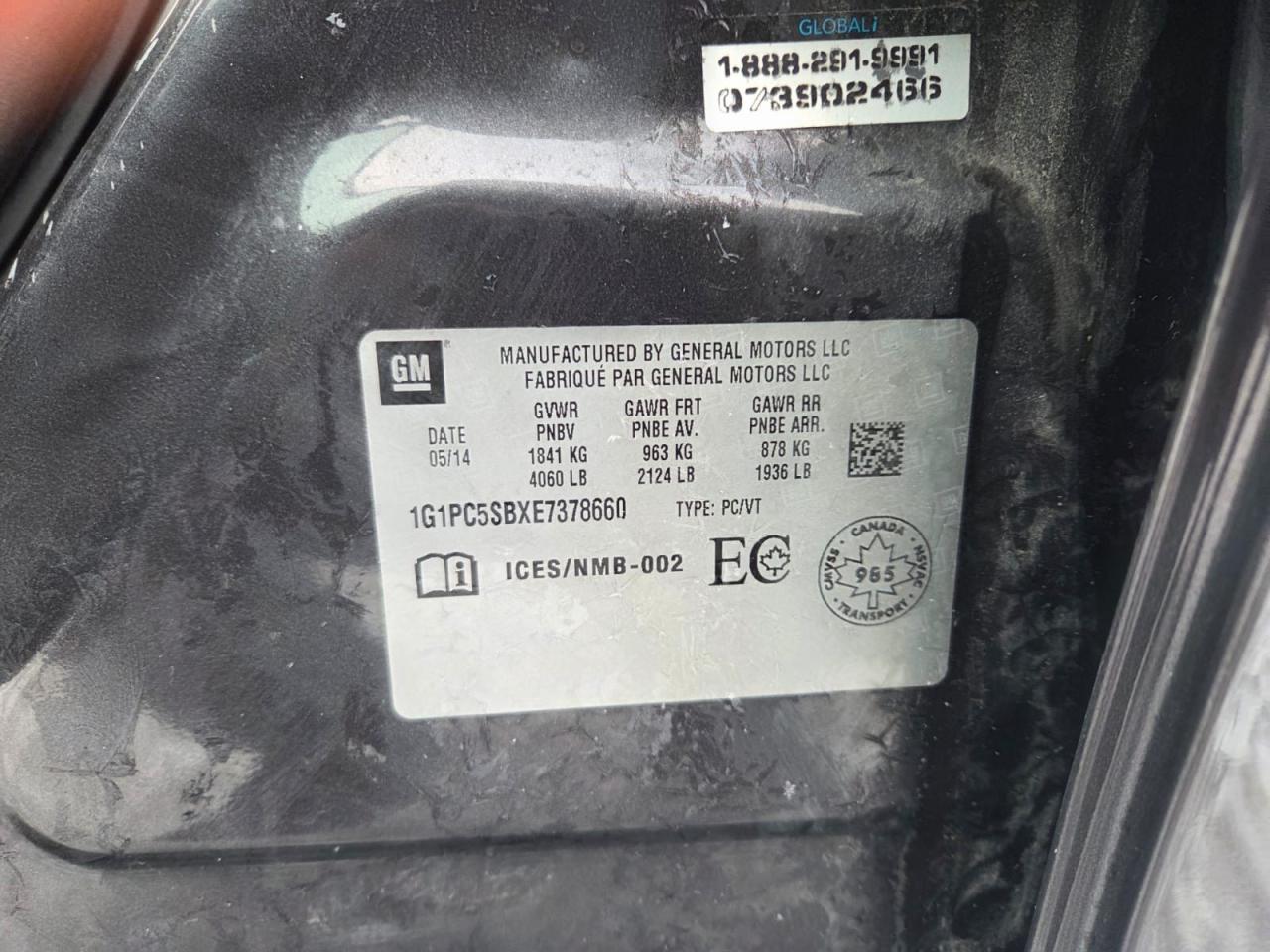 2014 Chevrolet Cruze 1LT, RUNS WELL, AUTO, 4 CYL, AS IS SPECIAL Photo