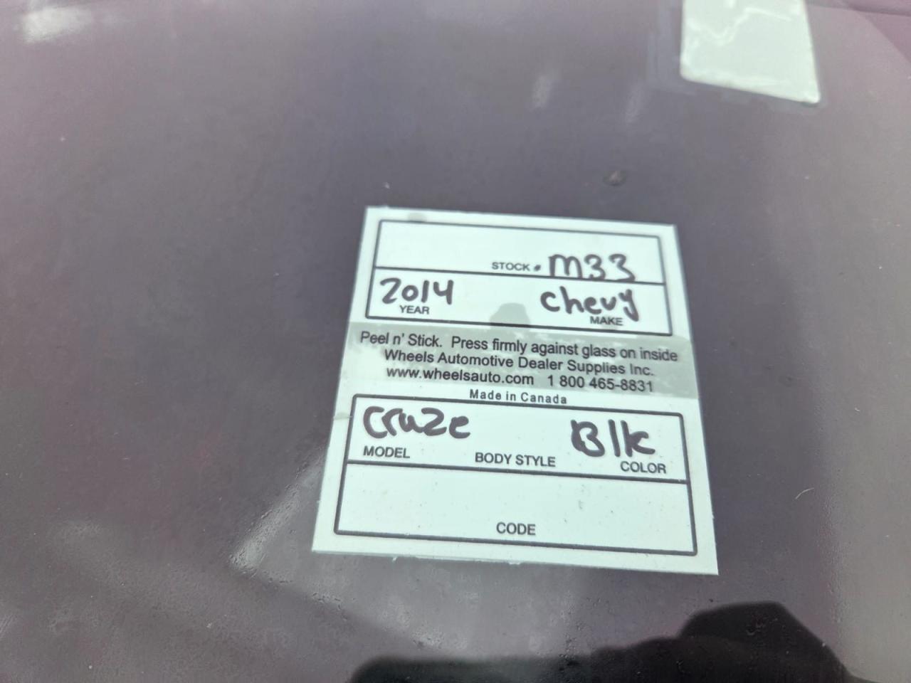 2014 Chevrolet Cruze 1LT, RUNS WELL, AUTO, 4 CYL, AS IS SPECIAL Photo