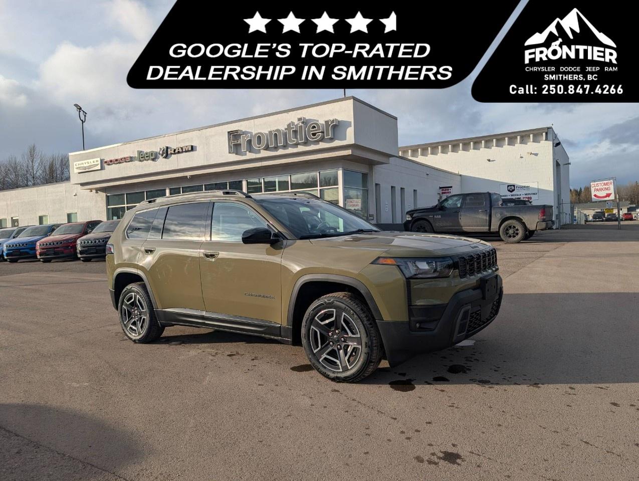 <p>The 2026 Jeep Cherokee Laredo 4x4 delivers legendary Jeep capability, modern technology, and everyday comfort in a versatile and efficient SUV.</p><p>Powered by a 1.6L 4-cylinder turbo hybrid engine paired with an Electronic Variable Transmission (EVT), this Cherokee offers a balanced combination of performance and efficiency. Jeeps Selec-Terrain Traction Management System and 4x4 capability help provide confident handling in a variety of road and weather conditions.</p><p>Inside, the Cherokee Laredo features a comfortable cabin with cloth bucket seats in Global Black with Arctic accents. Enjoy convenient features such as heated front seats, a heated steering wheel, dual-zone automatic climate control, and remote start for added comfort during colder months. The rear 60/40 split-folding bench seat adds versatility for passengers and cargo.</p><p>Technology highlights include the Uconnect 5 system with a large 12.3-inch display, Apple CarPlay and Android Auto capability, and a 10.25-inch digital colour cluster display to keep important driving information easily visible.</p><p>Safety and driver-assist technologies include Adaptive Cruise Control with Stop and Go, Blind-Spot Monitoring with Rear Cross-Path Detection, Active Lane Management, Forward Collision Warning with Active Braking, ParkView Rear Back-Up Camera, and Park-Sense Rear Park Assist.</p><p>With efficient hybrid performance, capable 4x4 traction, and modern comfort and technology, the 2026 Jeep Cherokee Laredo is well suited for both everyday driving and weekend adventures.</p><p>Please confirm all vehicle details and available features with our sales team and start the buying process today at Frontier Chrysler Dodge Jeep Ram Ltd.</p>