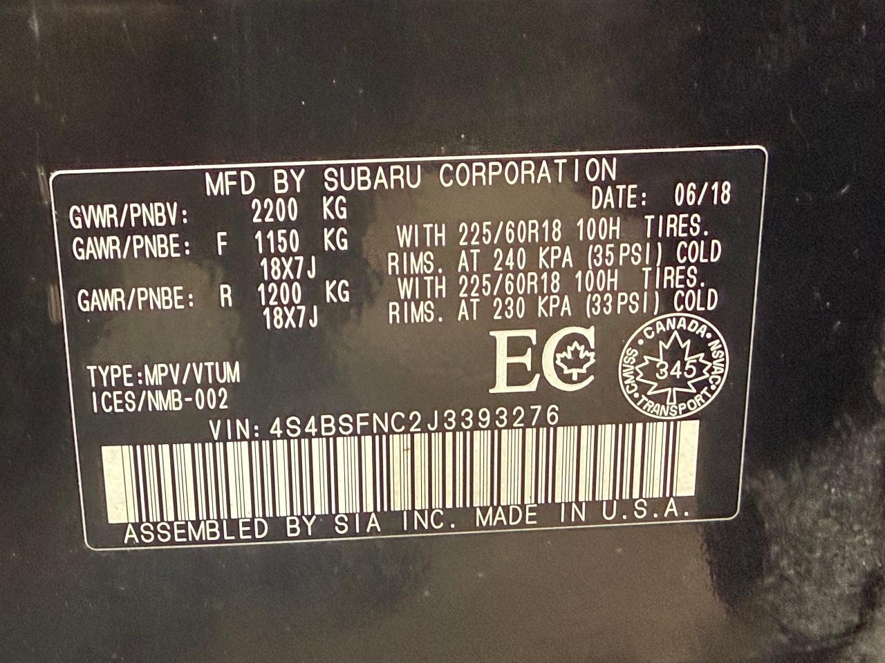 2018 Subaru Outback 3.6R Limited w/EyeSight+Roof+CLEAN CARFAX Photo42