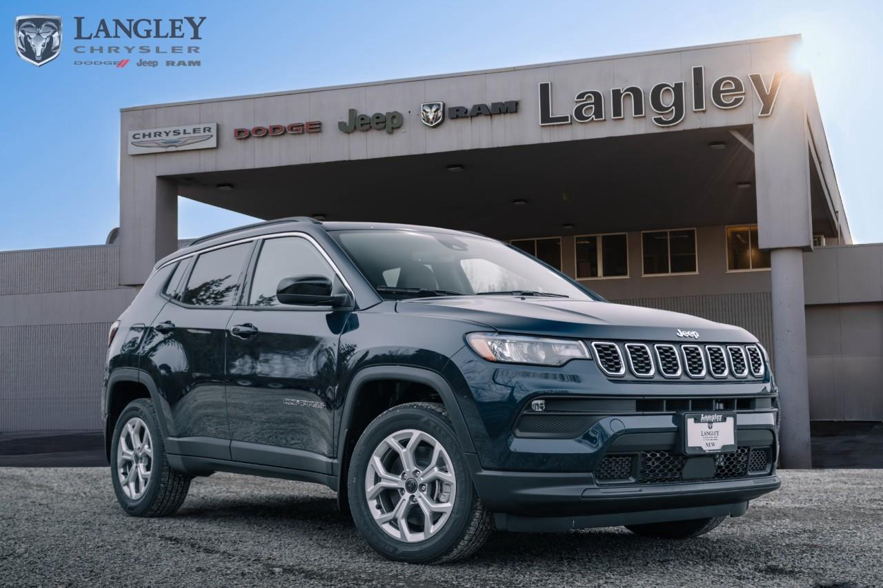 <p><strong>2026 Jeep Compass North 4x4</strong></p><p>The North trim offers a dynamic blend of capability and modern design, providing essential Canadian cold-weather features and upgraded technology for a versatile compact SUV experience.</p><p></p><ul><li><p><strong>Engine</strong>: 2.0L Turbocharged I-4 (200 hp, 221 lb-ft torque)</p><p></p></li><li><p><strong>Drivetrain</strong>: Jeep Active Drive 4x4 with Selec-Terrain® Traction Management</p><p></p></li><li><p><strong>Fuel Economy</strong>: 10.0 L/100 km City / 7.5 L/100 km Highway</p><p></p></li><li><p><strong>Towing Capacity</strong>: Up to 907 kg (2,000 lbs) when properly equipped</p><p></p></li><li><p><strong>Technology</strong>: 8.4-inch Uconnect® 5 touchscreen with wireless Apple CarPlay and Android Auto</p><p></p></li><li><p><strong>Key North Features</strong>: Heated front seats, heated steering wheel, remote start system, and Keyless Enter 'N Go with proximity entry</p><p></p></li></ul><p>Come book a test drive at Langley Chrysler, conveniently located in Langley, British Columbia.</p>*All new vehicle purchases are plus the PDI accessory installs and any price increases provided by the manufacturer. For trucks the accessories will include wheel locks, spray-in liners, and mud flaps. For all other vehicles, wheel locks are standard, other equipment may apply. Confirm with the dealer.

<p>*All prices are net of all manufacturer incentives and/or rebates and are subject to change by the manufacturer without notice. All prices plus applicable taxes, applicable environmental recovery charges, documentation of $599 and full tank of fuel surcharge of $76 if a full tank is chosen.<br />Other items available that are not included in the above price:<br />Tire & Rim Protection and Key fob insurance starting from $599<br />Service contracts (extended warranties) for up to 7 years and 200,000 kms starting from $599<br />Custom vehicle accessory packages, mudflaps and deflectors, tire and rim packages, lift kits, exhaust kits and tonneau covers, canopies and much more that can be added to your payment at time of purchase<br />Undercoating, rust modules, and full protection packages starting from $199<br />Flexible life, disability and critical illness insurances to protect portions of or the entire length of vehicle loan?im?im<br />Financing Fee of $500 when applicable<br />Prices shown are determined using the largest available rebates and incentives and may not qualify for special APR finance offers. See dealer for details. This is a limited time offer.</p>