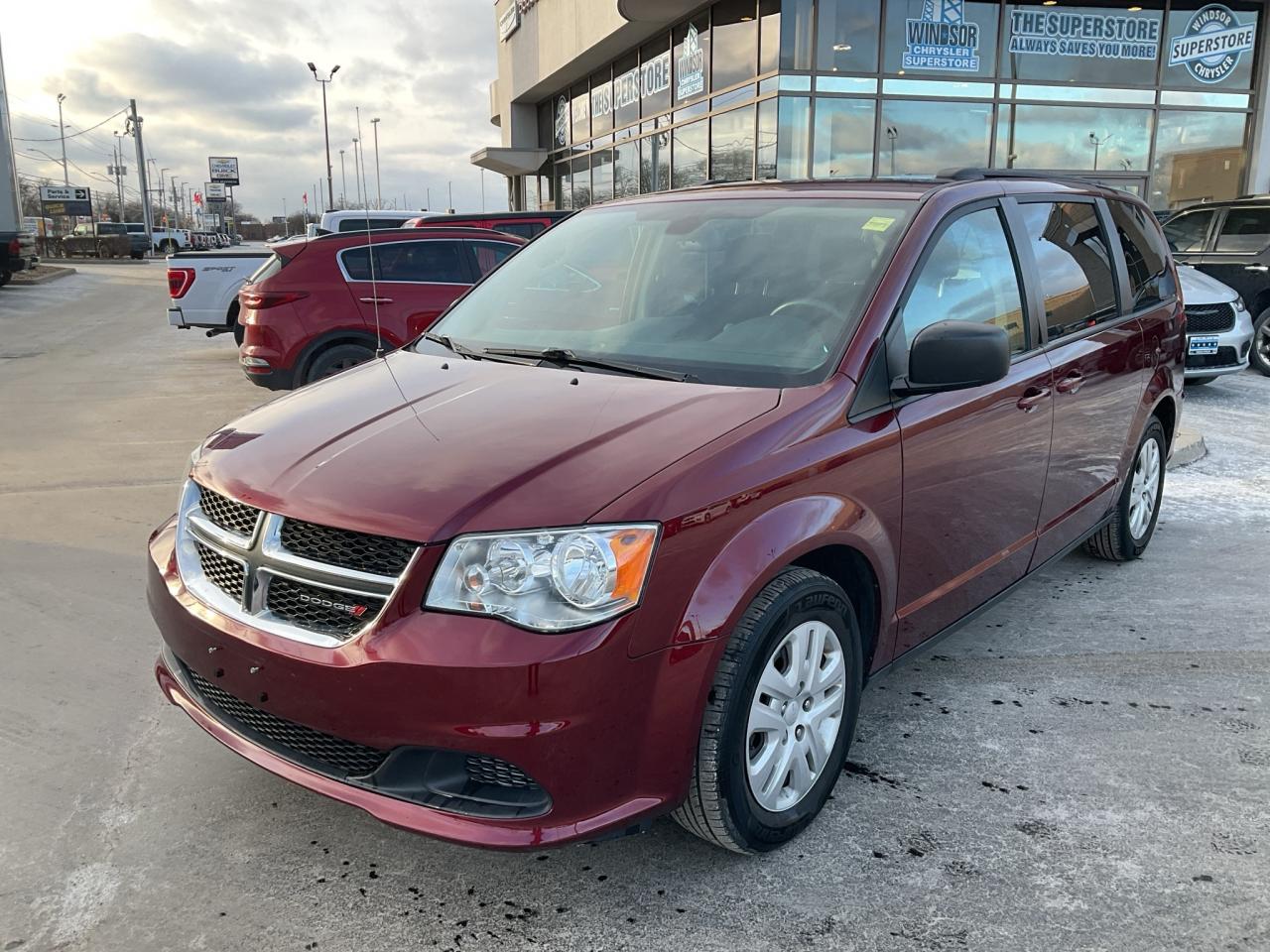 Octane Red Pearlcoat 2020 Dodge Grand Caravan SE FWD 6-Speed Automatic Pentastar 3.6L V6 VVT

**CARPROOF CERTIFIED**.

* PLEASE SEE OUR MAIN WEBSITE FOR MORE PICTURES AND CARFAX REPORTS * Buy in confidence at WINDSOR CHRYSLER with our 95-point safety inspection by our certified technicians. Searching for your upgrade has never been easier. You will immediately get the low market price based on our market research, which means no more wasted time shopping around for the best price, Its time to drive home the most car for your money today. OVER 100 Pre-Owned Vehicles in Stock! Our Finance Team will secure the Best Interest Rate from one of out 20 Auto Financing Lenders that can get you APPROVED! Financing Available For All Credit Types! Whether you have Great Credit, No Credit, Slow Credit, Bad Credit, Been Bankrupt, On Disability, Or on a Pension, we have options. Looking to just sell your vehicle? We buy all makes and models let us buy your vehicle. Proudly Serving Windsor, Essex, Leamington, Kingsville, Belle River, LaSalle, Amherstburg, Tecumseh, Lakeshore, Strathroy, Stratford, Leamington, Tilbury, Essex, St. Thomas, Waterloo, Wallaceburg, St. Clair Beach, Puce, Riverside, London, Chatham, Kitchener, Guelph, Goderich, Brantford, St. Catherines, Milton, Mississauga, Toronto, Hamilton, Oakville, Barrie, Scarborough, and the GTA.