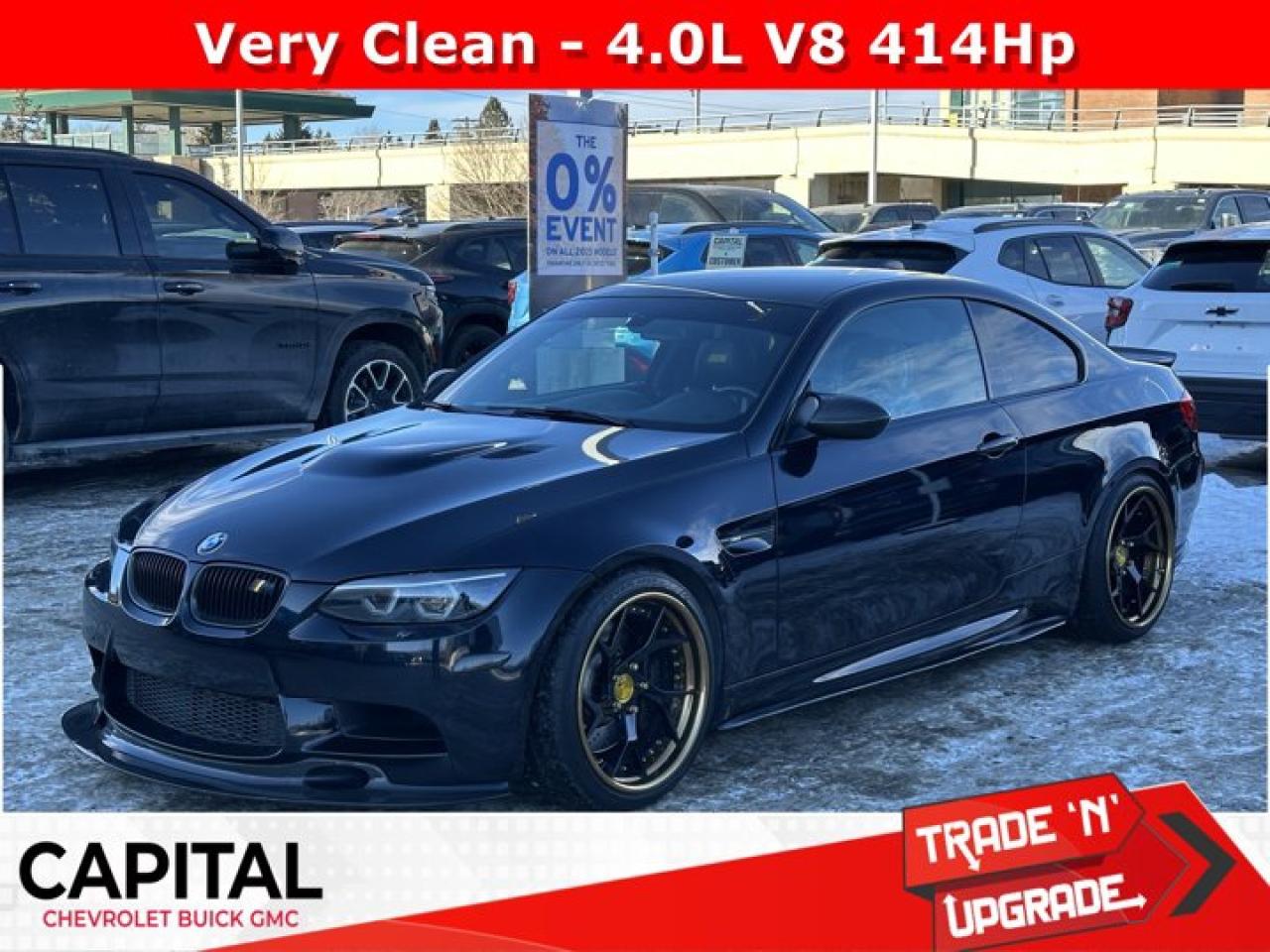 Recent Arrival!Ask for the Internet Department for more information or book your test drive today! Call 403-256-4960 for fast answers at your fingertips! Disclaimer: All prices are plus taxes. See dealer for details. AMVIC Licensed Dealer # B2020028.2012 M3 7-Speed Automatic RWD 4.0L V8 DOHC 32V, Adjustable Seat Width w/Lumbar, Alloy wheels, BMW Individual Audio System, BMW On-Board Navigation, BMW TeleServices, Competition Package, Control BMW TeleServices, Electric Rear Sunshade, Executive Package, Exterior Mirror Package, M Drive, MDrive Package, Park Distance Control, SIRIUS Satellite Radio Tuner, Universal Remote Control, USB/Bluetooth/Assist/Nav, Voice Recognition.