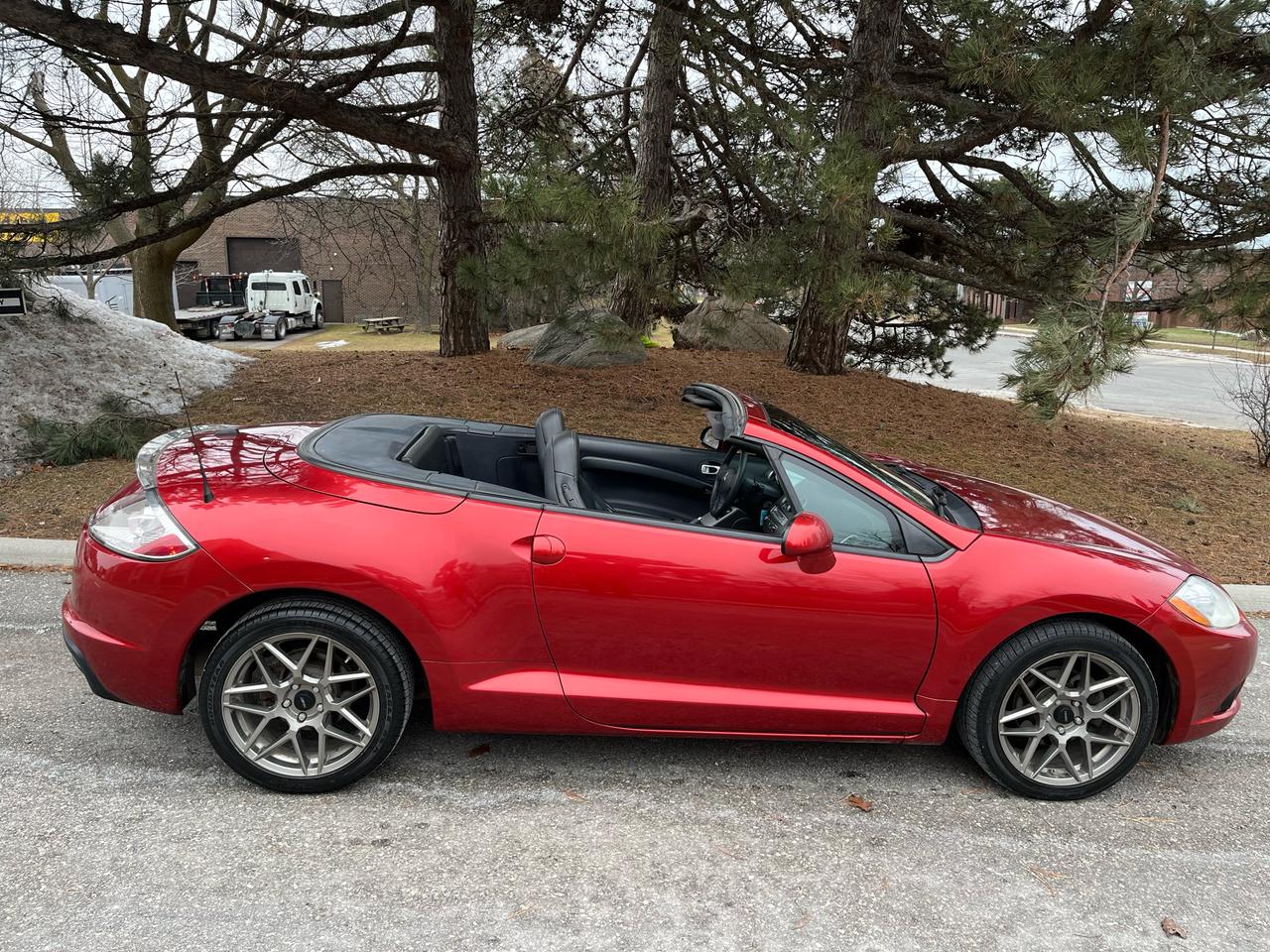 <p>YES,ONLY 173,863KMS!!! NOT A MISPRINT!!</p><p><span style=font-size: 1em; text-decoration: underline;><strong>2011 MITSUBISHI ECLIPSE GT-P***V6****CONVERTIBLE***RARE 6 SPEED MANUAL TRANSMISSION</strong><strong> ***FRONT-WHEEL-DRIVE***! FULLY LOADED!! V6 ENGINE</strong></span><span style=font-size: 1em;> (3.8 LITRE), POWER CONVERTIBLE TOP, POWER AIR CONDITIONING, LEATHER INTERIOR, HEATED SEATS, BACK-UP CAMERA, CRUISE CONTROL, ALLOY WHEELS, FOG LIGHTS, PM, PS, PB, PDL,....AND MUCH MORE!! FULLY LOADED!!&nbsp;</span></p><p>HST, LICENCE, AND OMVIC FEE ($22.00) ARE EXTRA&nbsp;</p><p>TO MUCH TO LIST!!&nbsp;</p><p>THE FOLLOWING FEATURES LISTED BELOW ARE ALL INCLUDED IN THE SELLING PRICE:&nbsp;</p><p>***CARFAX HISTORY REPORT&nbsp;</p><p>YOU CERTIFY, AND YOU SAVE $$$&nbsp;</p><p>THIS VEHICLE HAS NOT BEEN INSPECTED BY MECHANIC.</p><p>AT THIS PRICE (NOT CERTIFIED), This vehicle is being sold as is, unfit, not e-tested and is not represented as being in road worthy condition, mechanically sound or maintained at any guaranteed level of quality. The vehicle may not be fit for use as a means of transportation and may require substantial repairs at the purchasers expense. It may not be possible to register the vehicle to be driven in its current condition.&nbsp;</p><p>PLEASE FEEL FREE TO BRING ALONG YOUR OWN PERSONAL MECHANIC AND HAVE THEM PERFORM A PRE-PURSCHASE INSPECTION PRIOR TO PURCHASING.&nbsp;</p><p>HST, MTO LICENCE FEE & OMVIC FEE ($22.00) EXTRA.&nbsp;</p><p>NO OTHER (HIDDEN) FEES EVER!&nbsp;</p><p>PLEASE CALL 416-274-AUTO (2886) TO SCHEDULE AN APPOINTMENT, TO ENSURE VEHICLES AVAILABILITY, AND THAT IT IS CURRENTLY ON SITE AS MANY VEHICLES MAY BE STORED OFF-SITE DUE TO SPACE LIMITATIONS.</p><p>RICHSTONE FINE CARS INC.&nbsp;<br>855 ALNESS STREET, UNIT 17&nbsp;<br>TORONTO, ONTARIO&nbsp;<br>M3J 2X3&nbsp;</p><p>416-274-AUTO (2886)&nbsp;</p><p>WE ARE AN OMVIC CERTIFIED (REGISTERED) DEALER AND PROUD MEMBER OF THE UCDA.&nbsp;</p><p>SERVING TORONTO, GTA AND CANADA SINCE 2000!!&nbsp;</p><p>WE CAN ALSO ASSIST IN OUT OF PROVINCE PURCHASES, AS WELL.&nbsp;</p><p>&nbsp;</p><p>VEHICLE OPTIONS:&nbsp;</p><p><span style=text-decoration: underline;><em><strong>2011 MITSUBISHI ECLIPSE GT-P CONVERTIBLE</strong></em></span></p><p>*****FRONT-WHEEL-DRIVE<br>*****FULLY EQUIPPED!!&nbsp;<br>*****6 SPEED MANUAL TRANSMISSION&nbsp;<br>*****V6 ***3.8LITRE ENGINE&nbsp;<br>POWER CONVERTIBLE TOP/ROOF&nbsp;<br>PREMIUM SOUND SYSTEM WITH CD PLAYER<br>Power locks&nbsp;<br>Power steering&nbsp;<br>Tilt steering wheel&nbsp;<br>Power windows&nbsp;<br>Rear window defroster&nbsp;<br>HEATED POWER LEATHER/CLOTH SEATS&nbsp;<br>Power mirrors&nbsp;<br>Airbag: driver, passenger&nbsp;<br>Alarm&nbsp;<br>Anti-lock brakes&nbsp;<br>Fog lights Driver&nbsp;<br>Air Bag&nbsp;<br>Passenger Air Bag<br>Rear Window Defrost&nbsp;<br>Air Conditioning&nbsp;<br>Cruise Control&nbsp;<br>Tire Pressure Monitor&nbsp;<br>Remote Trunk Release&nbsp;<br>Heated Seats (power)&nbsp;<br>Tinted Glass&nbsp;<br><br></p>