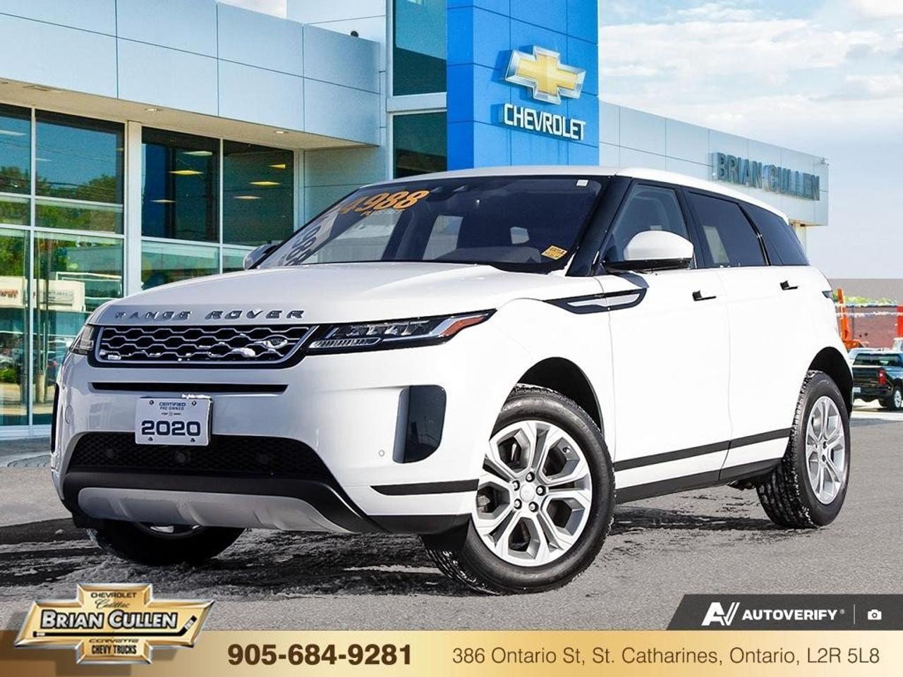 <span style=color:rgb  58 , 58 , 58  ><strong>Special Sale price listed is available to finance purchases only on approved credit. Price of vehicle may differ with other forms of payment. </strong></span>
Experience the refined luxury of the 2020 Land Rover Range Rover Evoque P250 S in pristine white, equipped with an advanced automatic AWD system. This SUV delivers exceptional handling through rugged landscapes and city streets alike.
 As you approach the Land Rover, its striking presence is highlighted by elegant alloy wheels and a confident stance. Step inside to find a meticulously crafted interior featuring heated leather seats and a leather-wrapped steering wheel, providing a touch of comfort and sophistication on every journey.
 Loaded with cutting-edge technology, the Evoque boasts a user-friendly navigation system and a high-quality backup camera for effortless parking. Stay connected with the integrated Bluetooth and enjoy modern conveniences such as keyless entry and the power of a Wi-Fi hotspot. Safety is paramount with features like lane assist and parking sensors, ensuring peace of mind on every drive.
 This remarkable SUV is perfect for those who value luxury, performance, and innovation. Contact Brian Cullen Motors today for more information or to schedule a test drive. Experience the thrill of driving a Land Rover Ranging Rover Evoque P250 S firsthand!