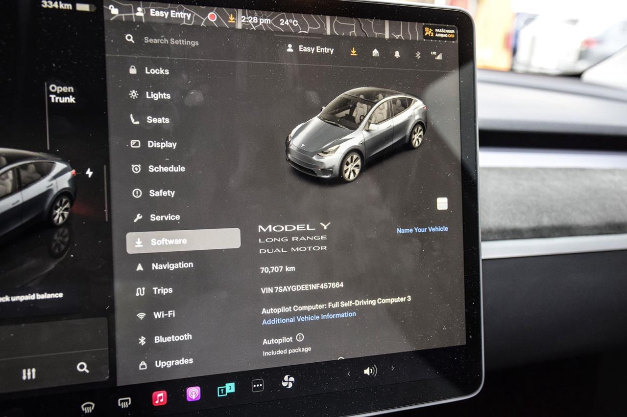2022 Tesla Model Y LR AWD NO ACCIDENT WHITE LEATHER AUTOPILOT COMPUTE Photo