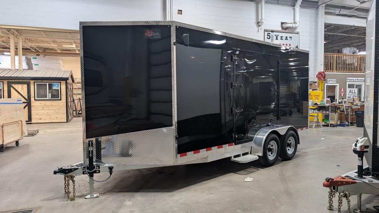 2025 Canadian Trailer Company 7x16 V-Nose Cargo Trailer Jump Door Model Photo3