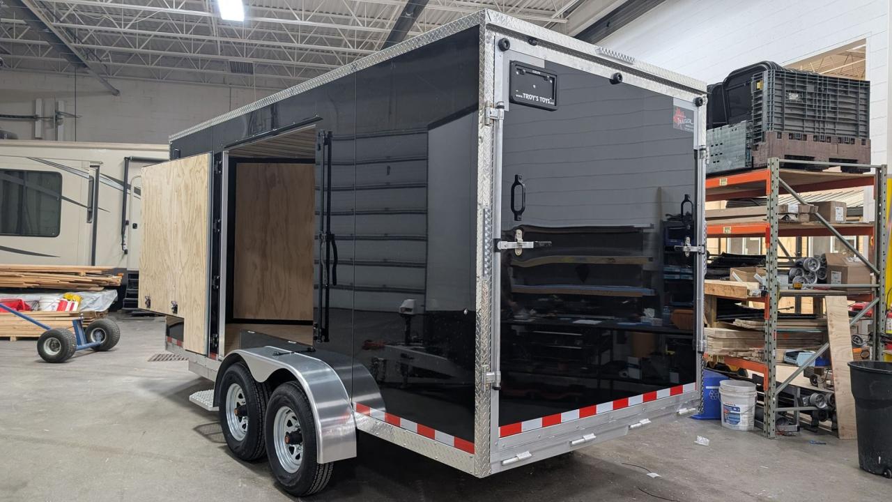 2025 Canadian Trailer Company 7x16 V-Nose Cargo Trailer Jump Door Model