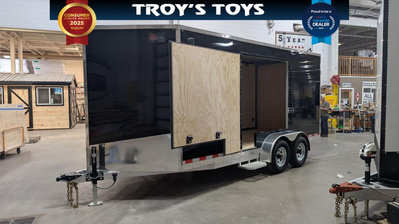 2025 Canadian Trailer Company 7x16 V-Nose Cargo Trailer Jump Door Model