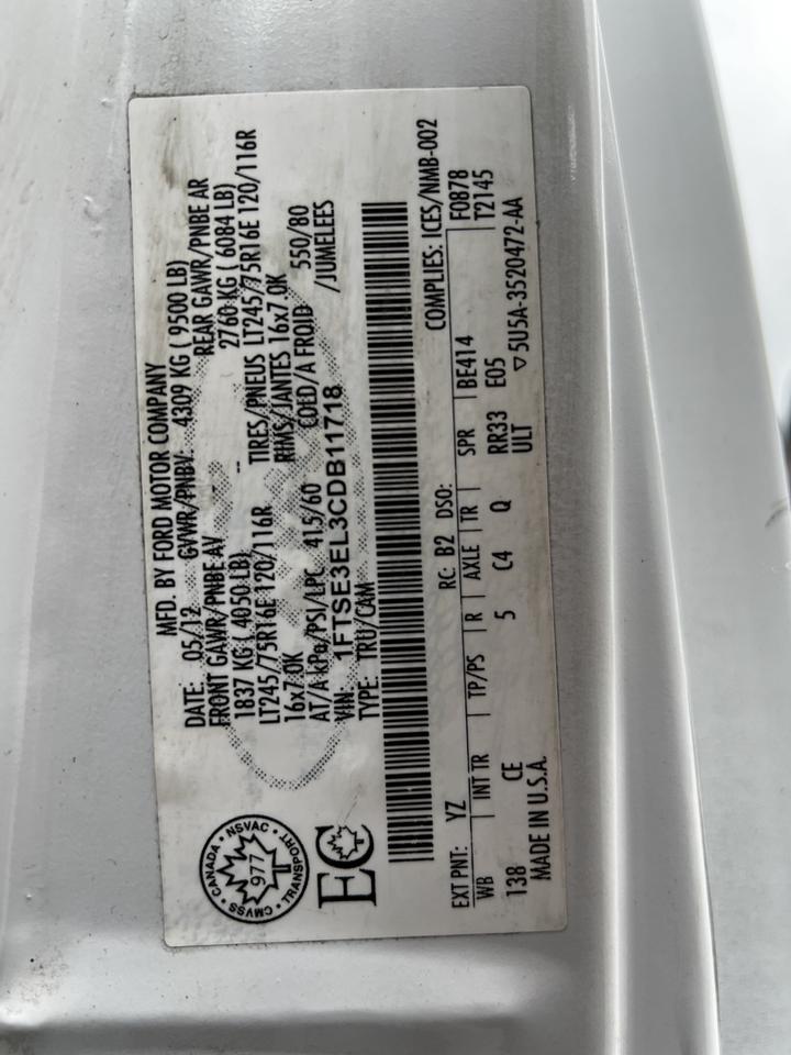 2012 Ford E-350 CARGO /  HIGH ROOF / HARD TO FIND !! VERY CLEAN !! Photo