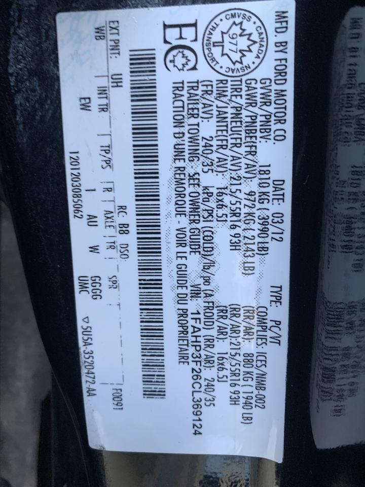 2012 Ford Focus SE / 100650 KMS !!!!! ABSOLUTELY SPOTLESS /LOADED Photo