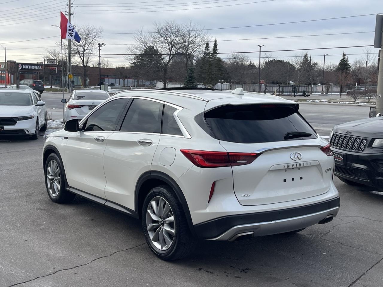 2021 Infiniti QX50 LUXE AWD Pearl white Leather   PRO PILOT   Htd Sea Photo3