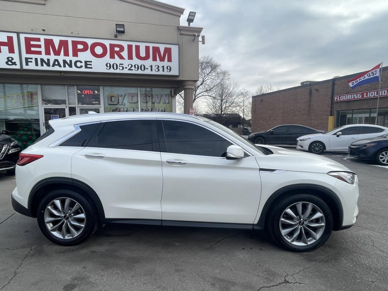2021 Infiniti QX50 LUXE AWD Pearl white Leather   PRO PILOT   Htd Sea Photo