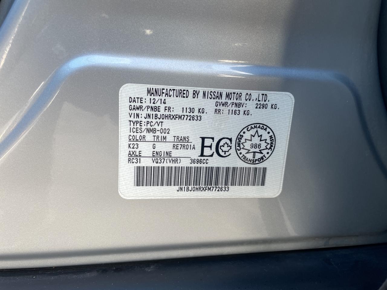 2015 Infiniti QX50 !!!!! PREMIUM/AWD/131,129KMS/CARFAX CLEAN !!!!!! Photo