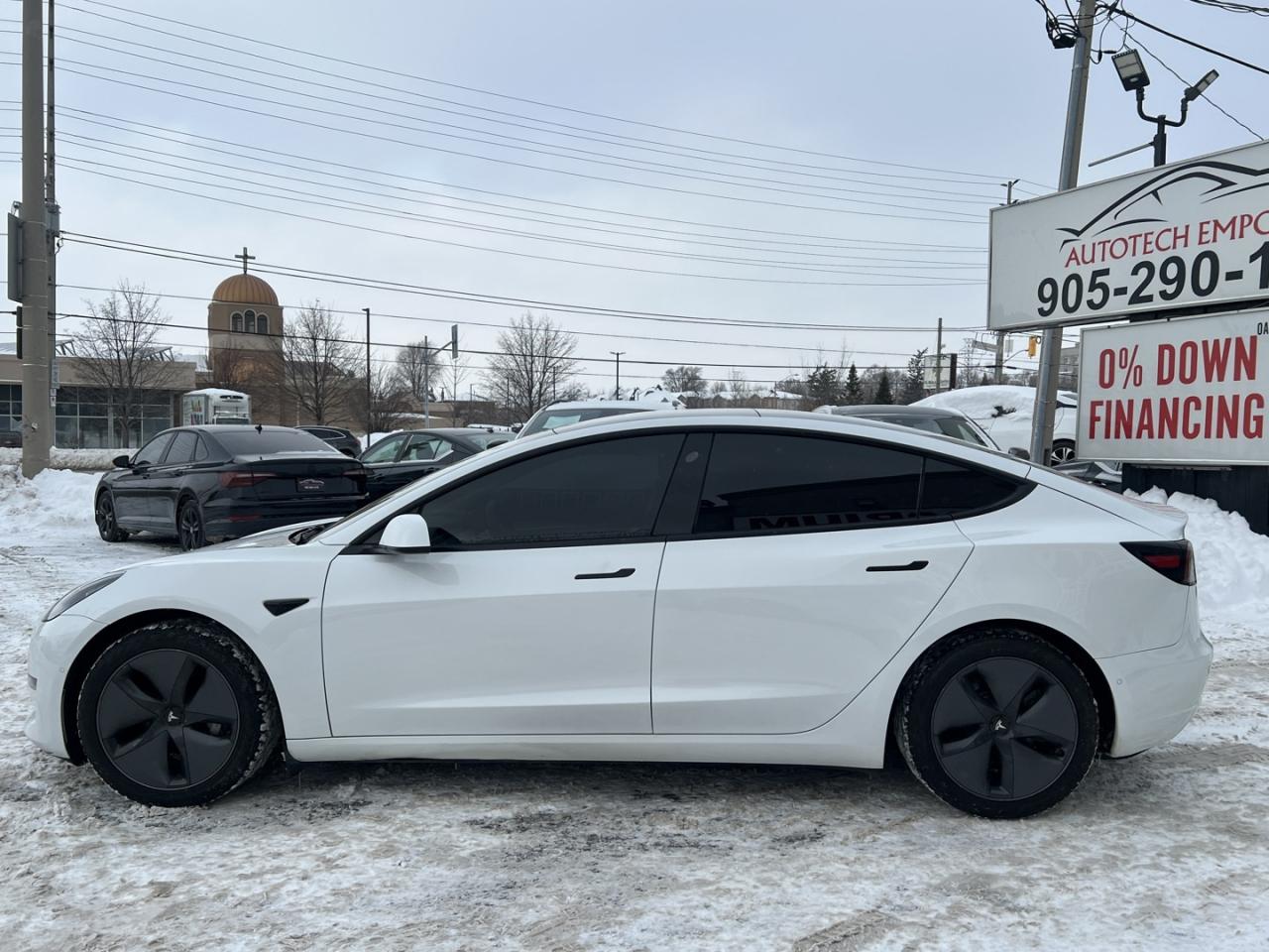 2021 Tesla Model 3 SR PLUS Pearl White Pano Roof / Leather / Blind Sp Photo