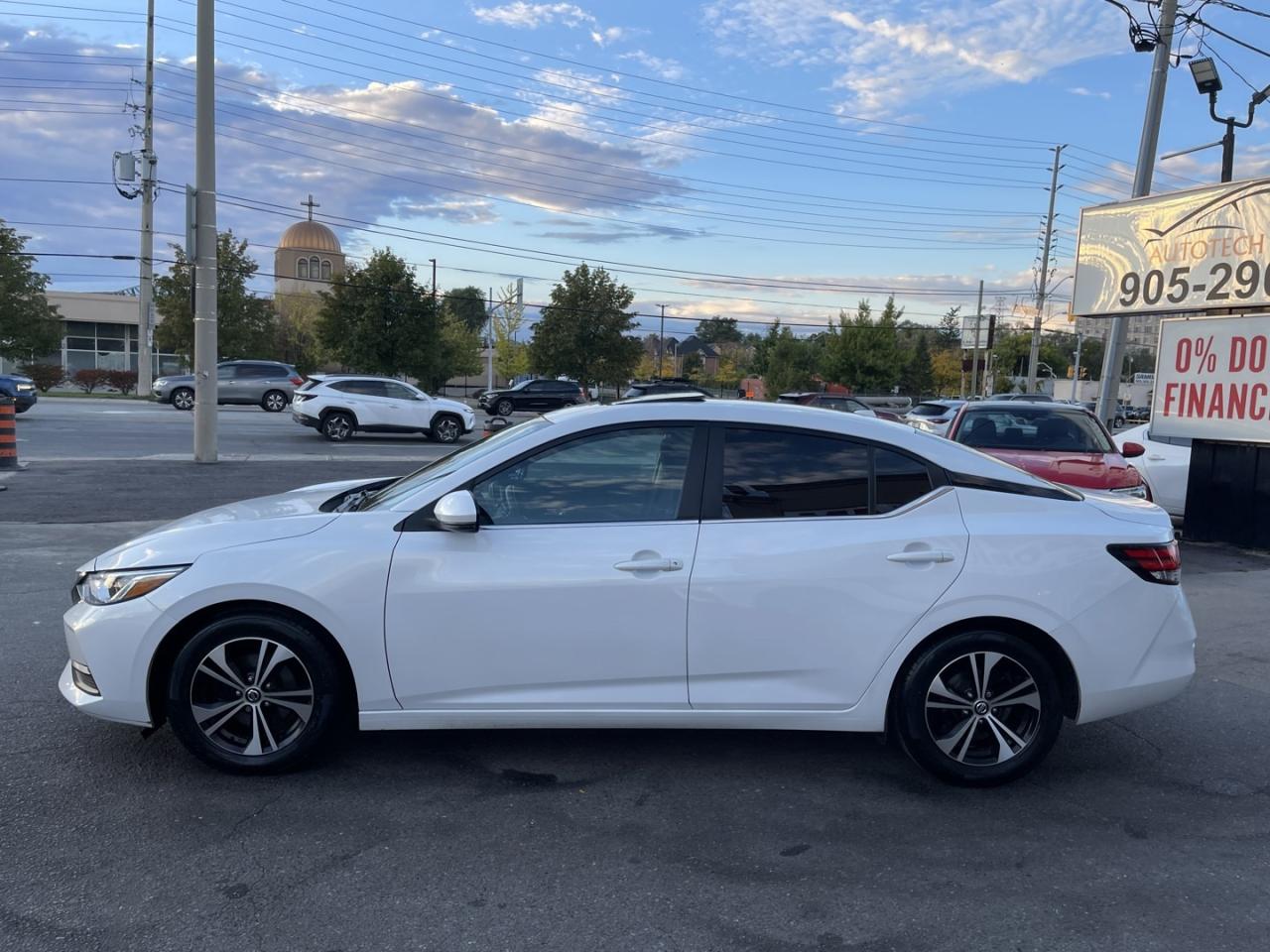 2021 Nissan Sentra SV Pearl white Sunroof   Blind Spot   Htd Seats Photo2