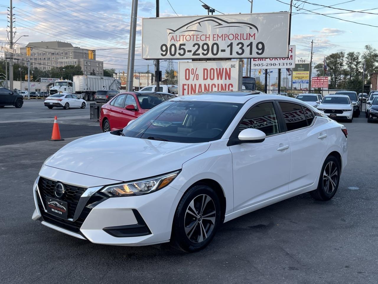 2021 Nissan Sentra SV Pearl white Sunroof   Blind Spot   Htd Seats Photo