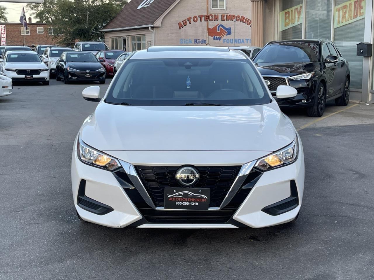 2021 Nissan Sentra SV Pearl white Sunroof   Blind Spot   Htd Seats Photo