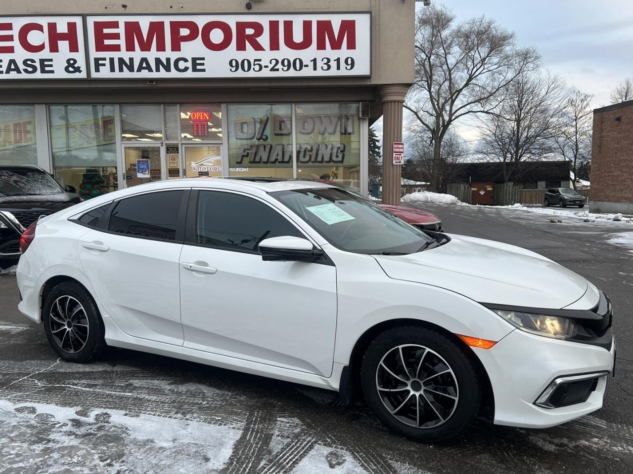 2020 Honda Civic EX Pearl white   Sunroof   Push Start   Honda Sens Photo3