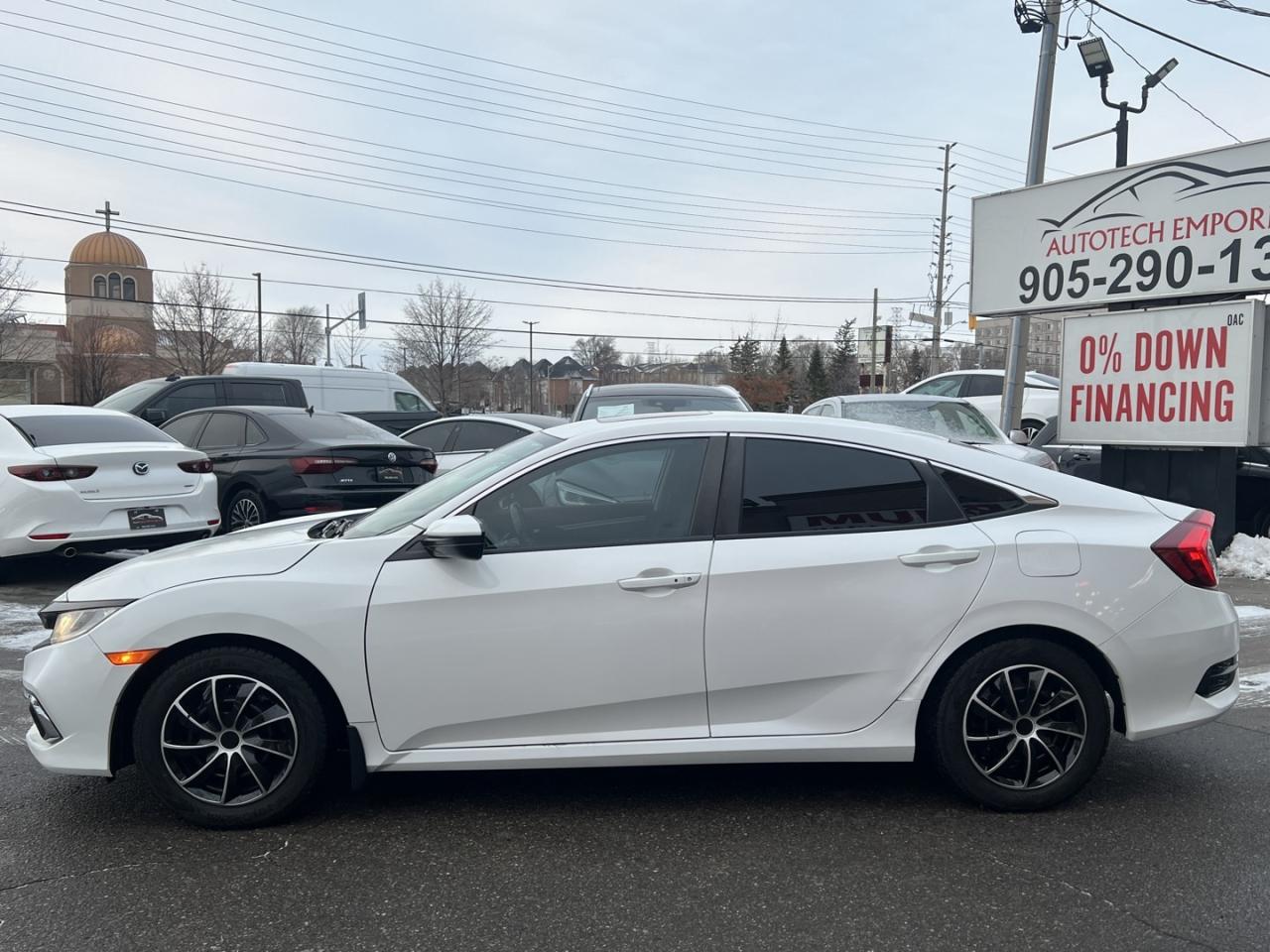 2020 Honda Civic EX Pearl white   Sunroof   Push Start   Honda Sens Photo